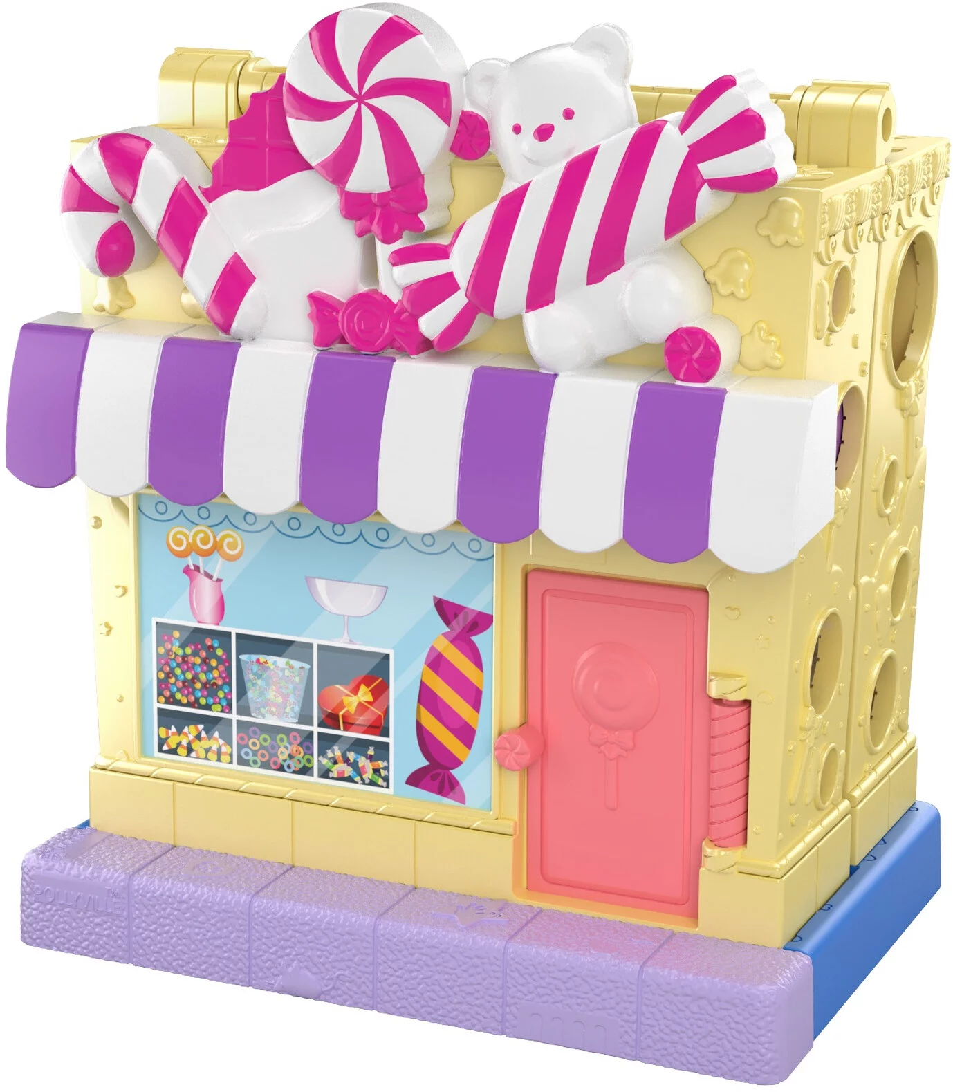 Polly Pocket Pollyville Candy Store with 4 Floors, 2 Dolls and 5 Accessories