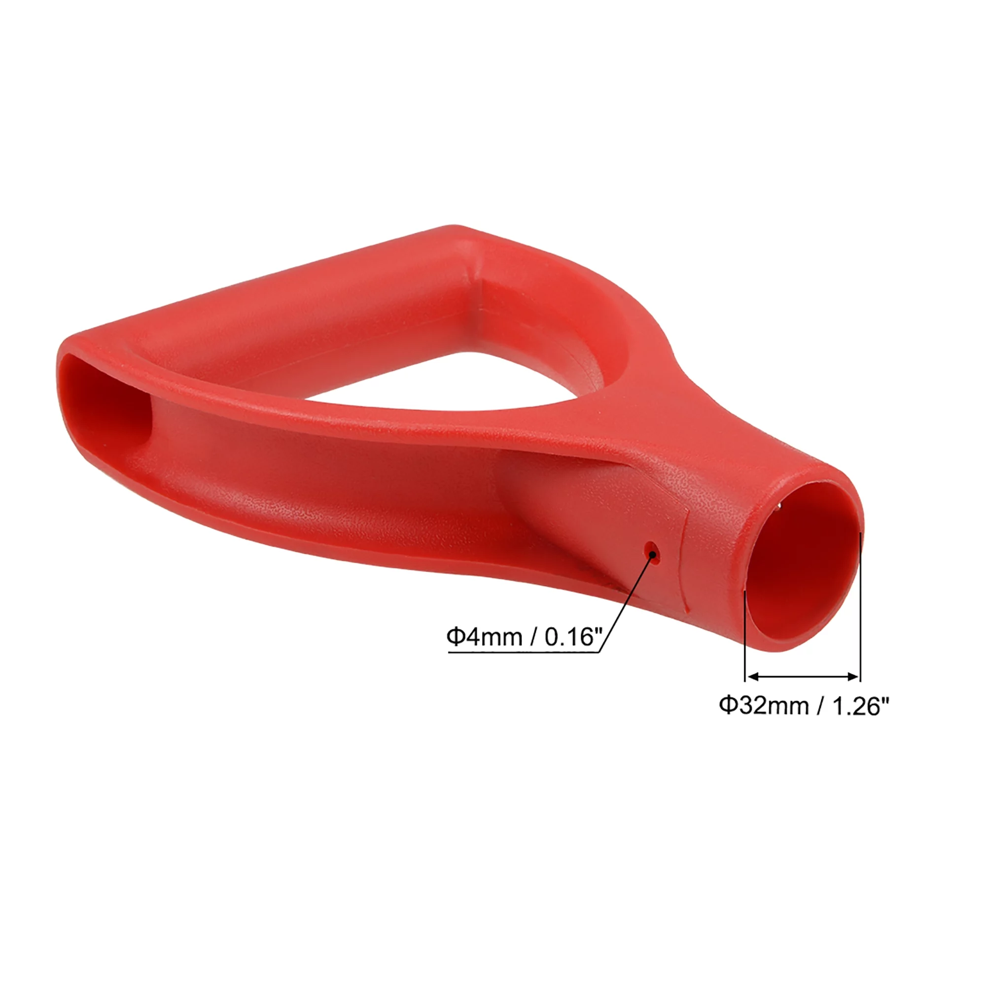 Shovel D Grip Handle 32mm Inner Dia PVC for Digging Raking Tools Red 2Pcs