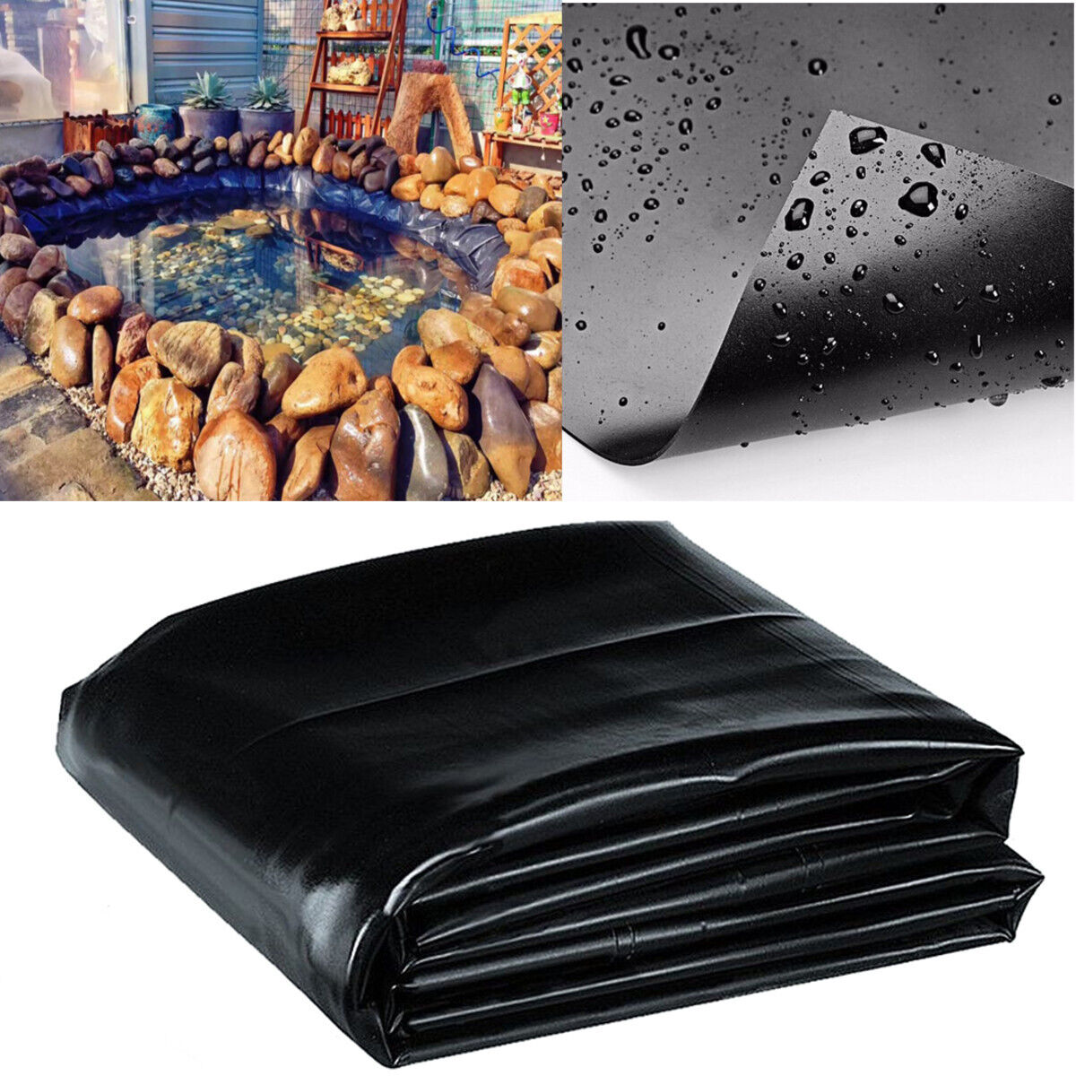 33X13ft Waterproof PVC Pond Liner Pond Liners Fish Liner Gardens Landscaping