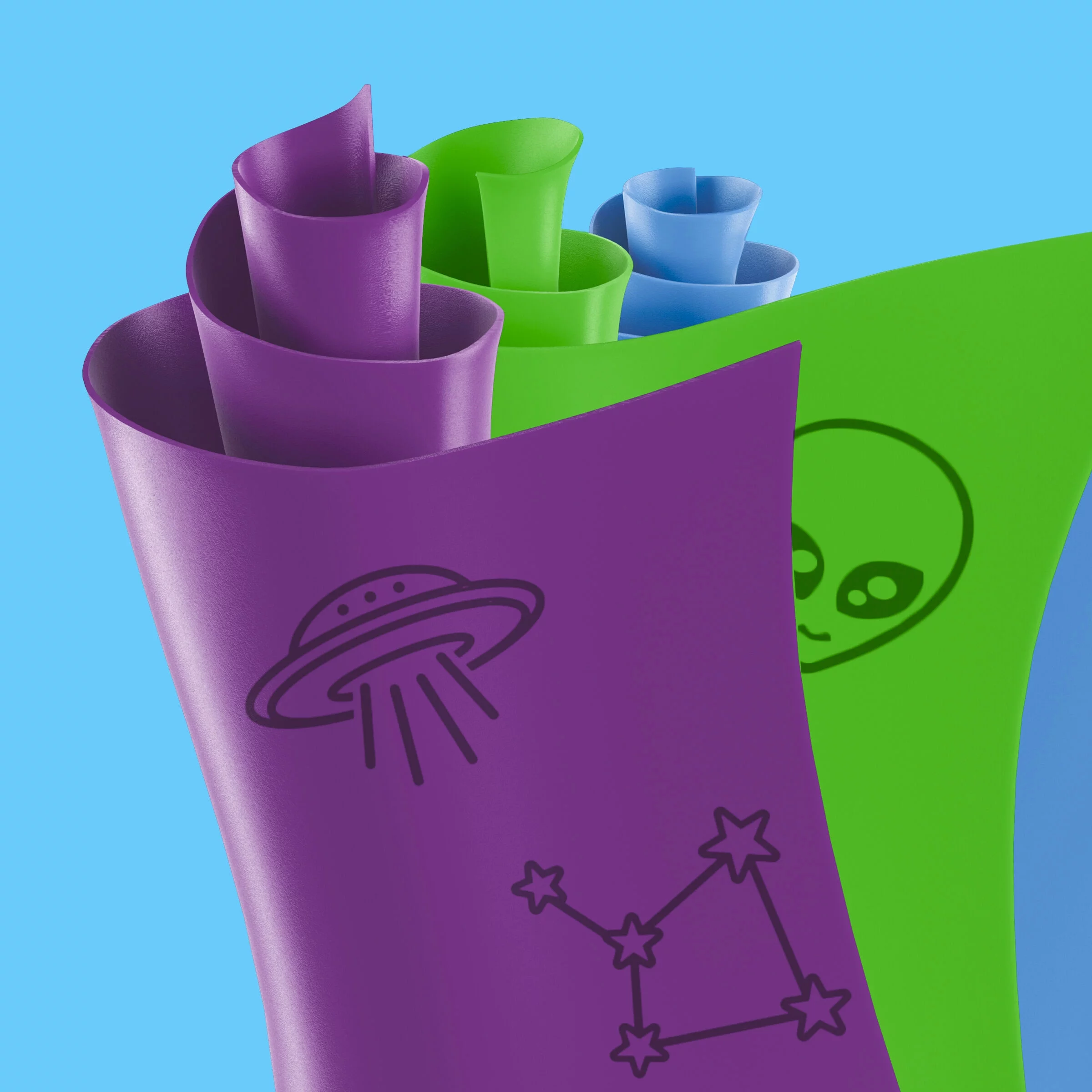 Fruit Roll-Ups Fruit Flavored Snacks, Mystery Flavor and Solar Melon, 10 ct