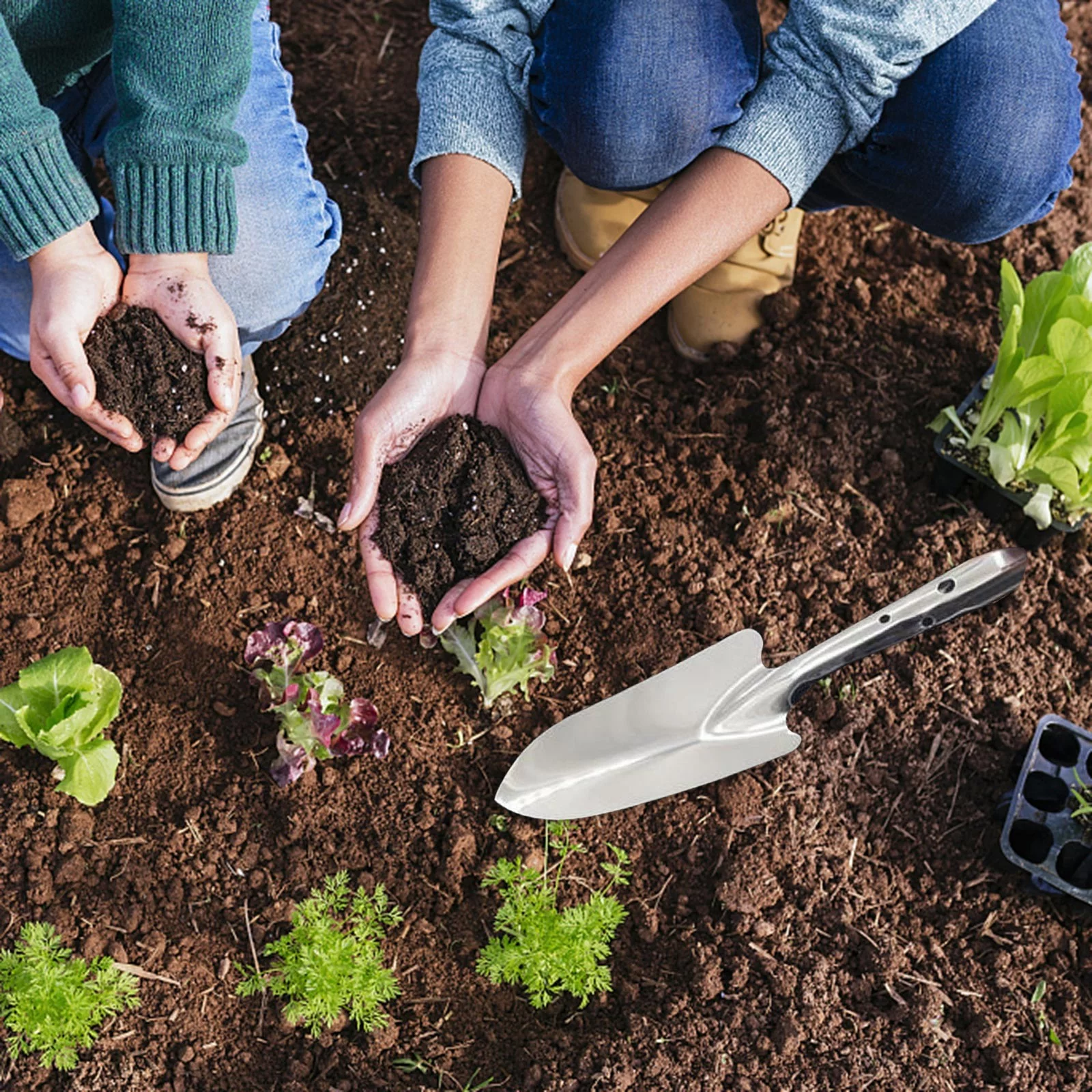 Stainless Steel Gardening Potting Soils Scoop Hand Soils