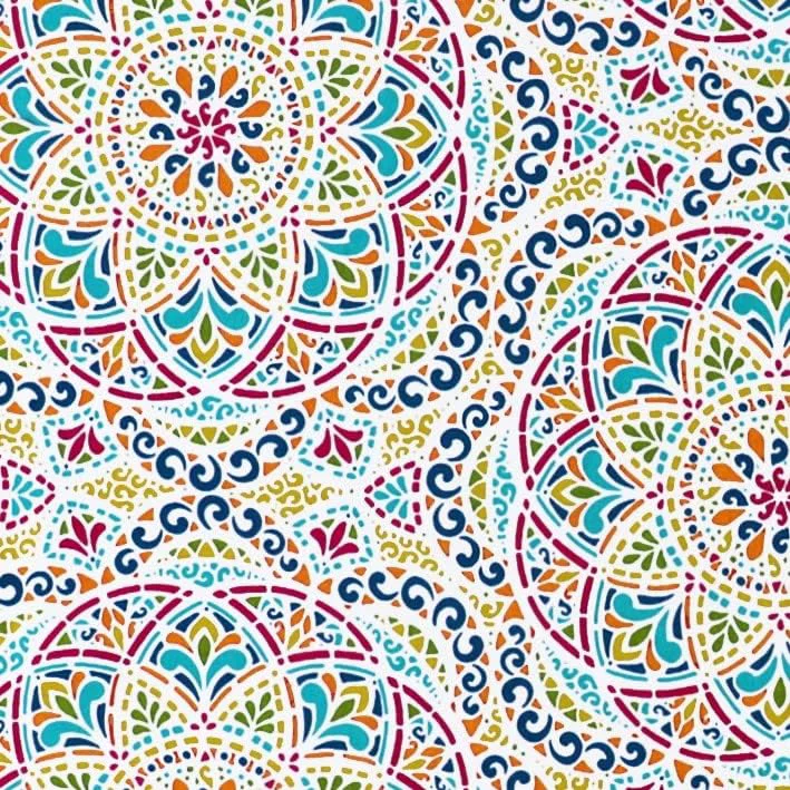 Indoor Outdoor Set Of 2 U-Shape Wicker Tufted Seat Cushions, (Standard, Zen Fiesta)