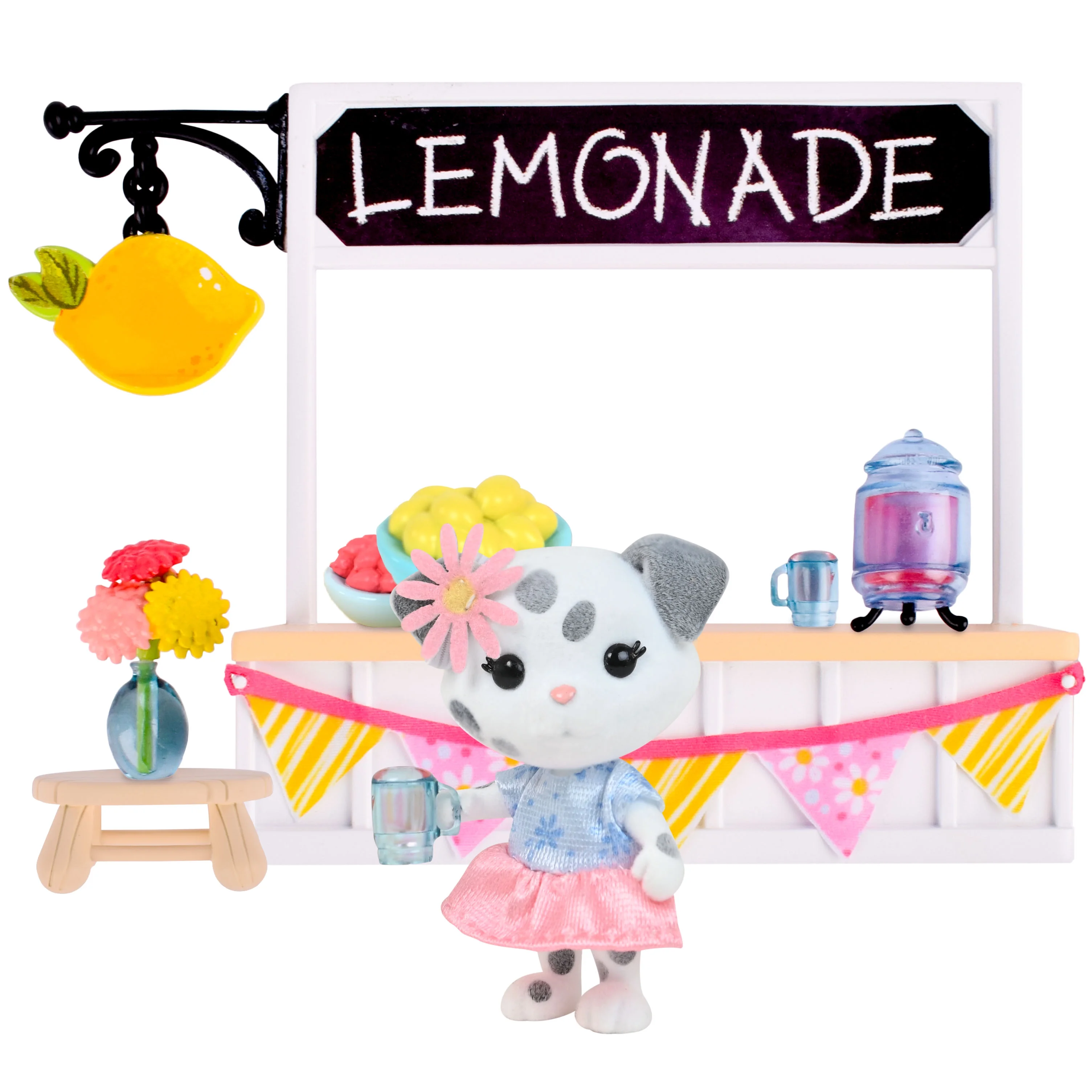 Honey Bee Acres Sweet & Sour Lemonade Stand Playset with Dog Figure, 9 Piece, Ages 3+