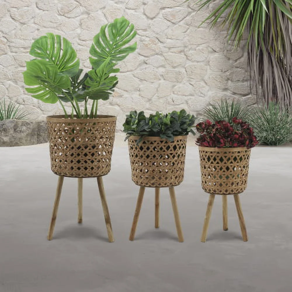 S/3 Bamboo Planters 11/13/15