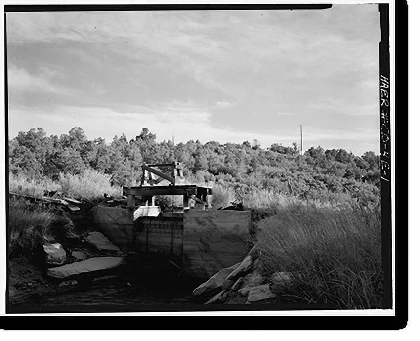 Historic Framed Print, Montezuma Valley Irrigation Company System, Lift Gate, Dolores vicinity, Montezuma County, CO, 17-7/8