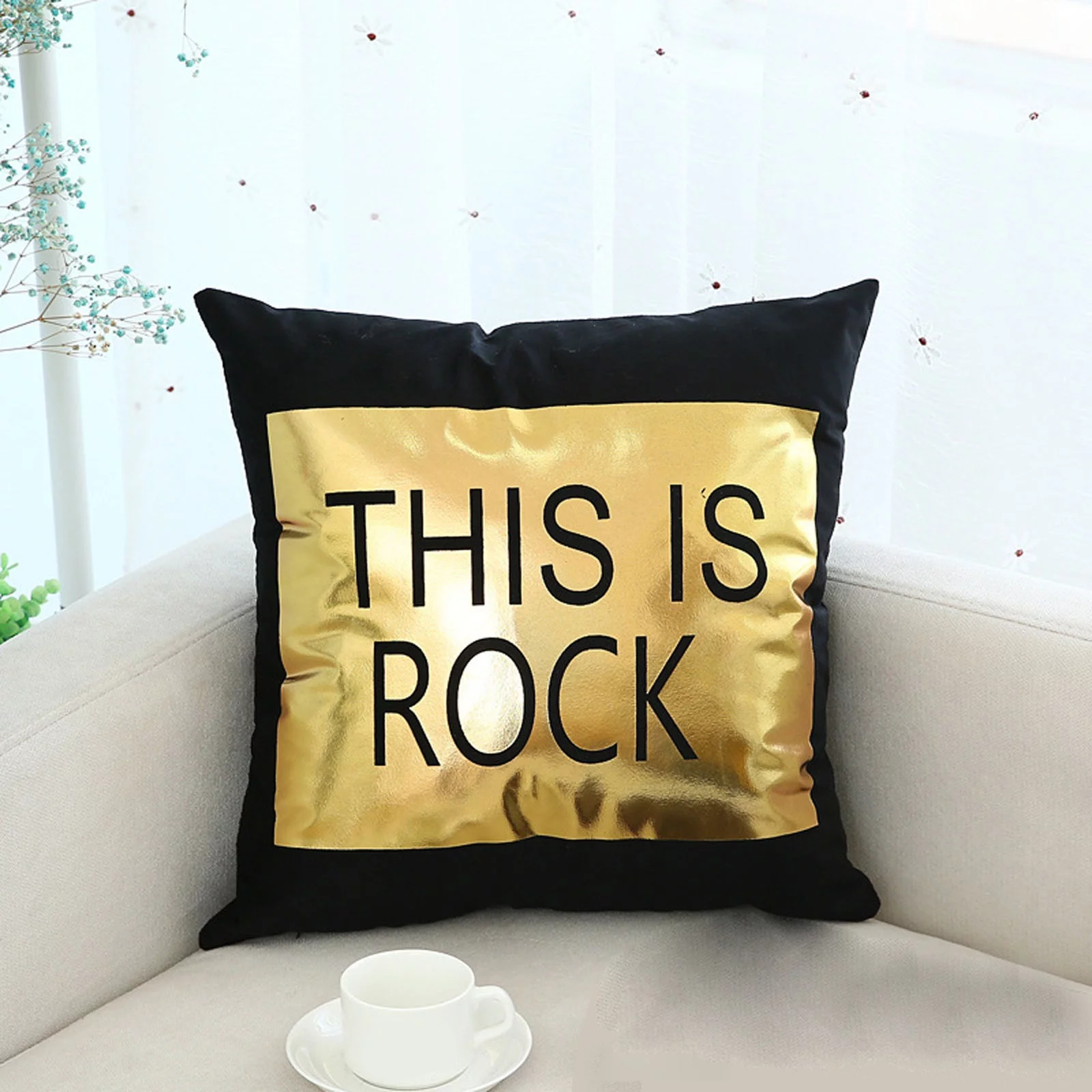 Yeetfub Plant Decorative Painting Cotton And Linen Pillowcase Home Sofa Hanging Chair Pillow Car Seat Cushion Coreless