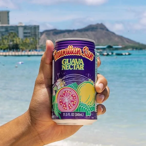 Hawaiian Sun Drinks - Guava Nectar (11.5floz x 6 cans) - Tropical Refreshing Juice