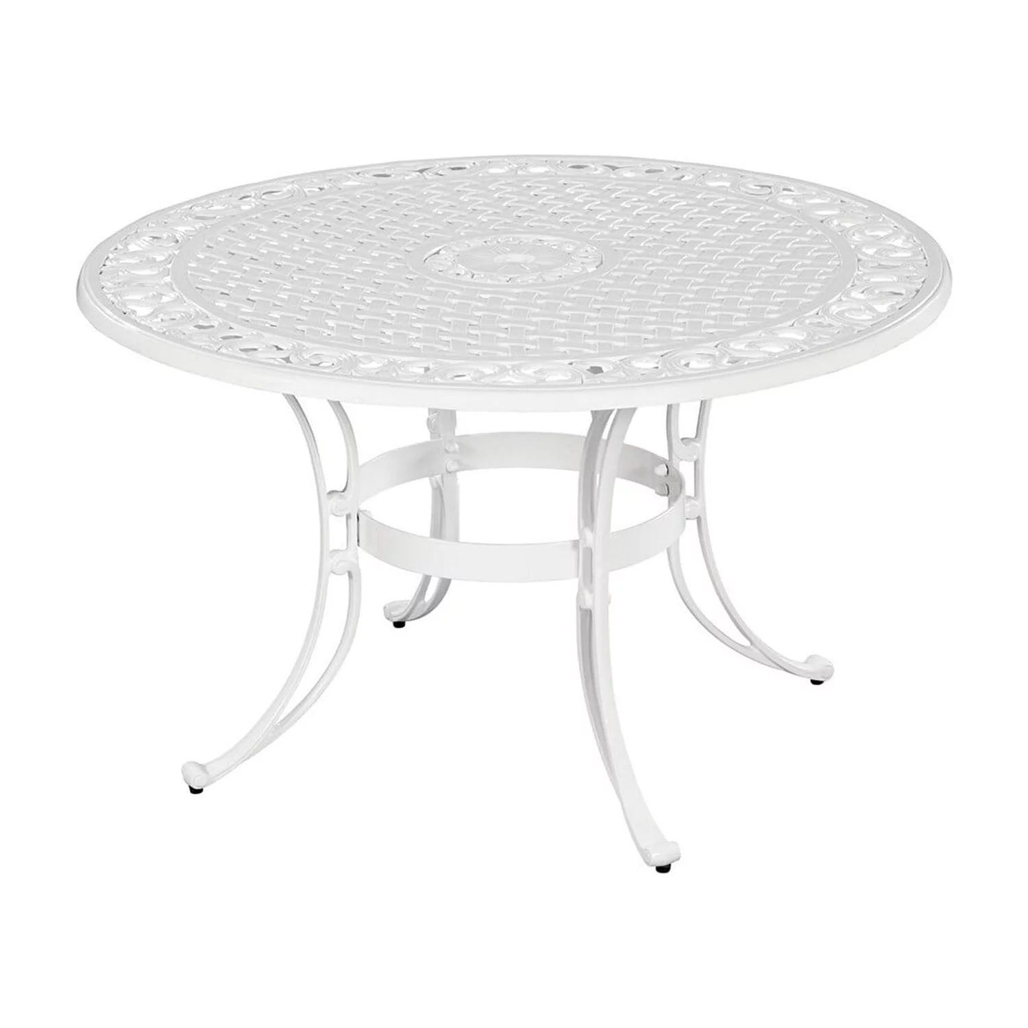 Homestyles Sanibel Aluminum 5 Piece Outdoor Dining Set in White