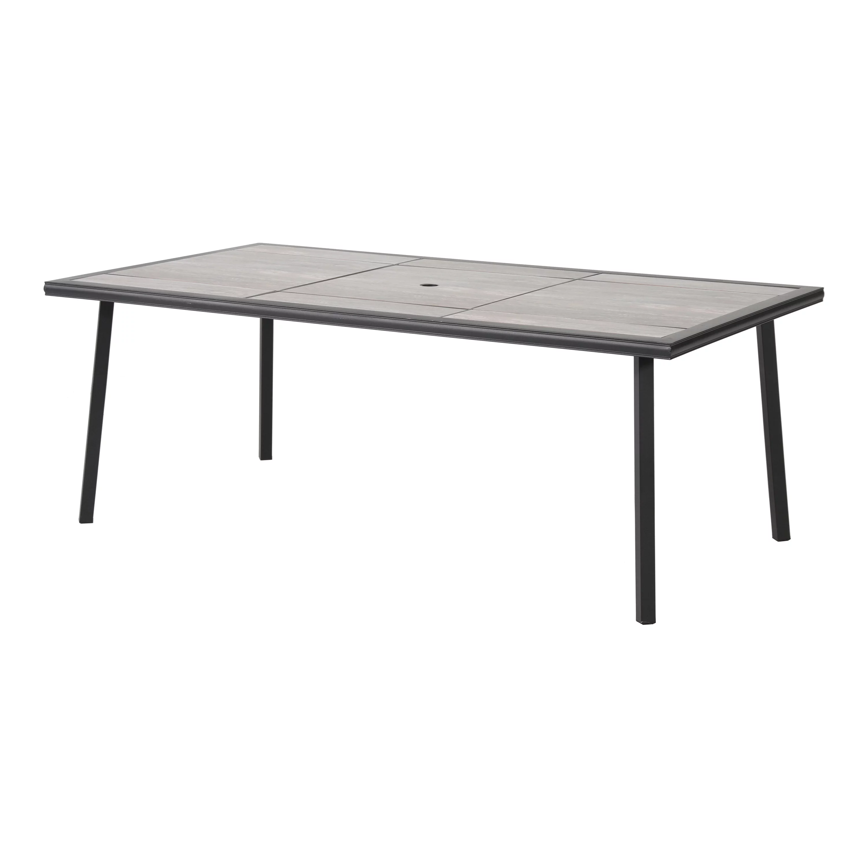 Furniture of America Meja Steel 6-Piece Patio Dining Set with Cushions, Black and Gray