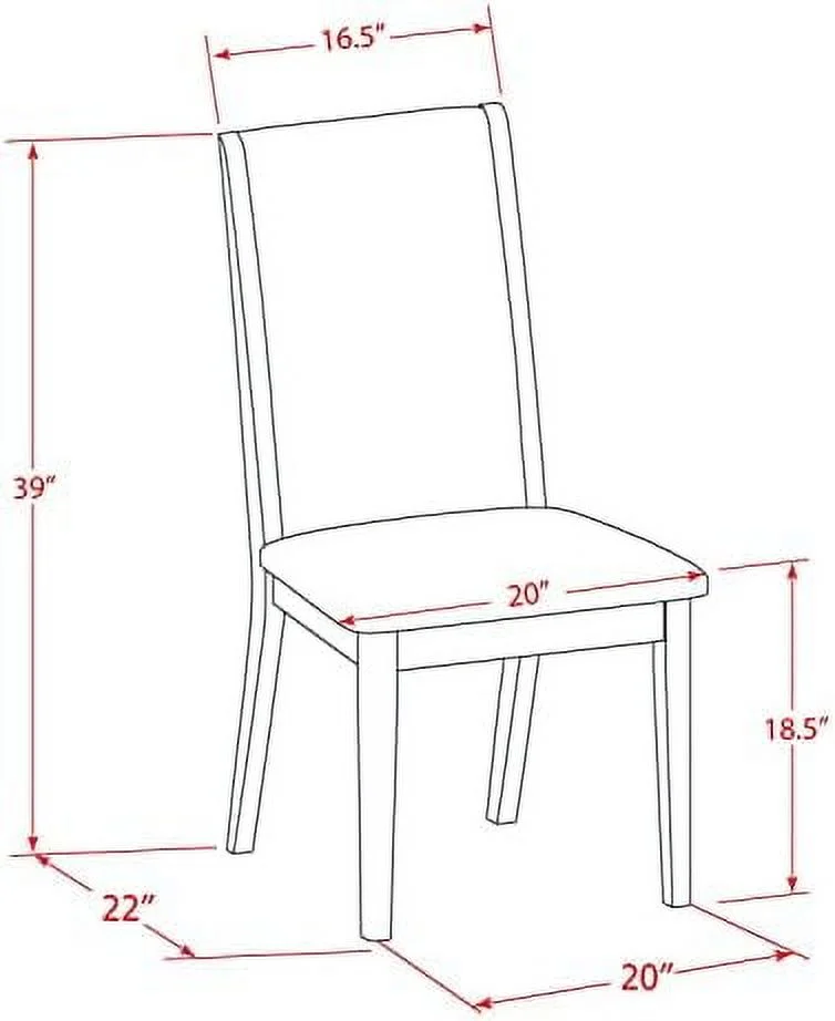 GEROBOOM LAP0T15 Lancy Parson Kitchen Baby Blue Fabric Upholstered Dining Chairs    Wirebrushed Linen White