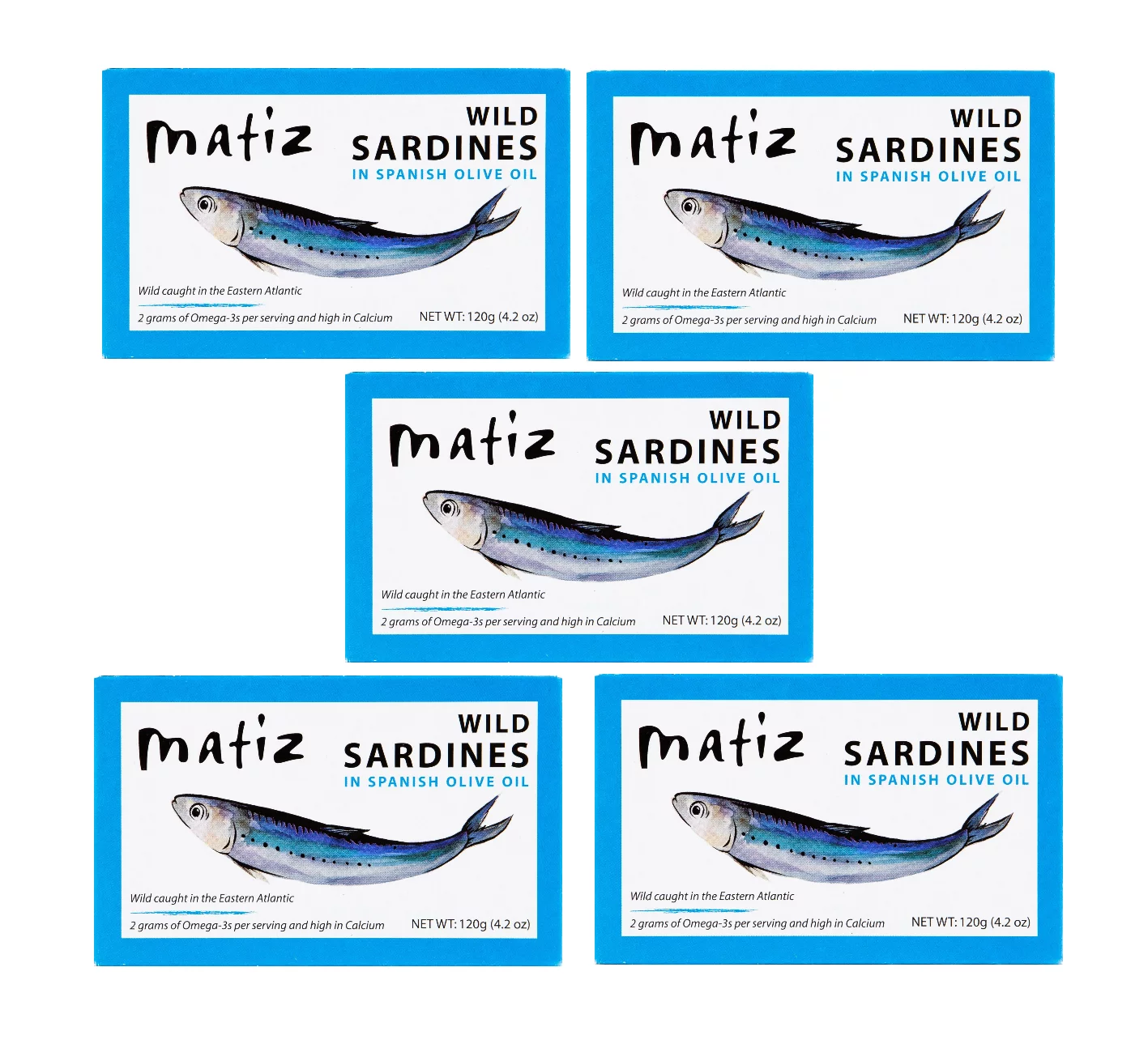Matiz Spanish Sardines in Olive Oil, 5 - 4.2 Ounce Cans