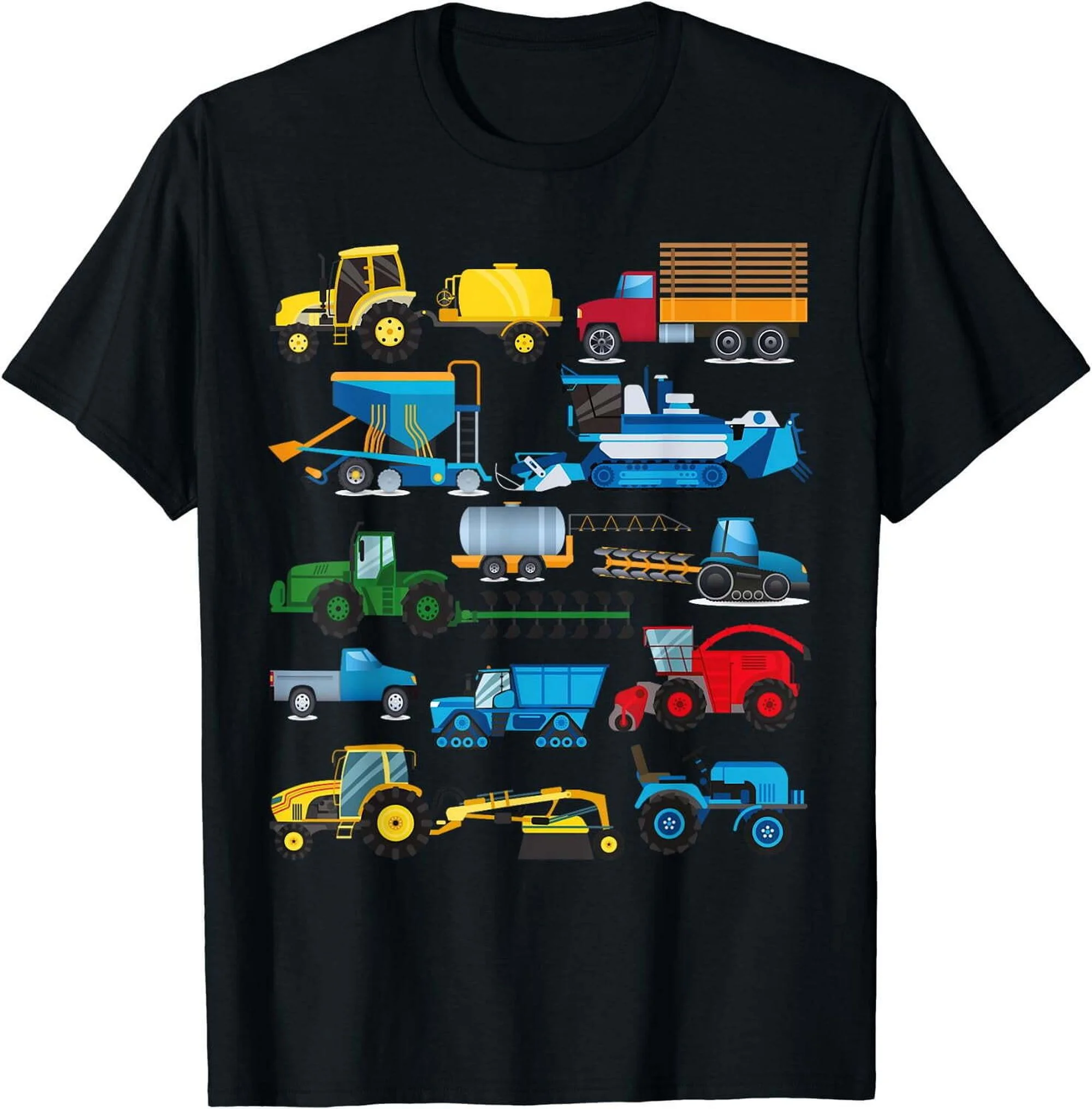 Tractor Farmer Farming Trucks Farm Boys Toddlers Girls Kids T-Shirt Black Small