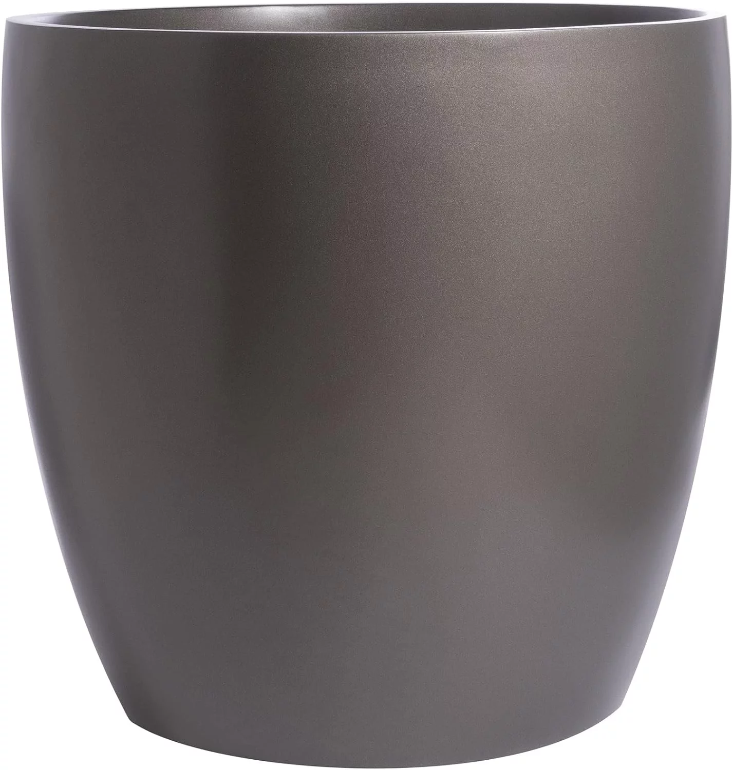 Napa Round Cylinder Fiberglass Planter, Grey, 13.5 Inch