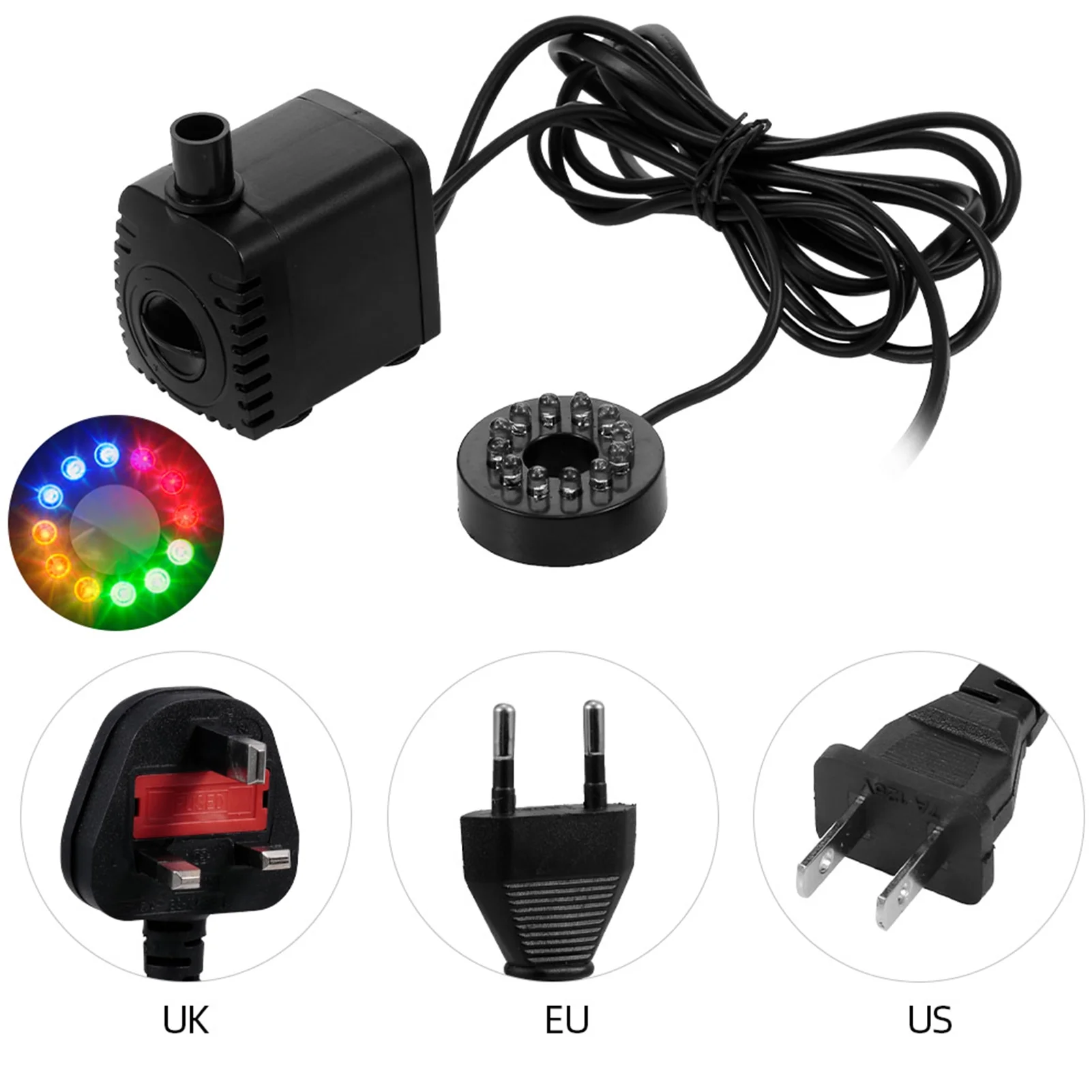 Pump,Submersible Fish With 12 Water Pump Ip68 Waterproof 12 L-ed 10w Waterfall | Pond Rookin Pump Pump 10w Pond | Fish | Pond | Pump Waterfall | Led Quiet Water Pump 10w With