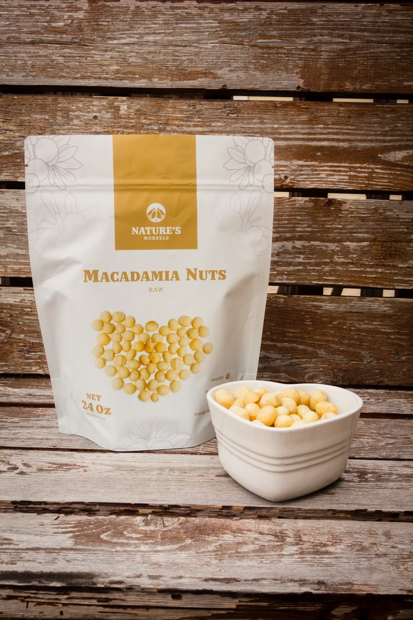 Nature's Morsels Raw Macadamia Nuts 24oz