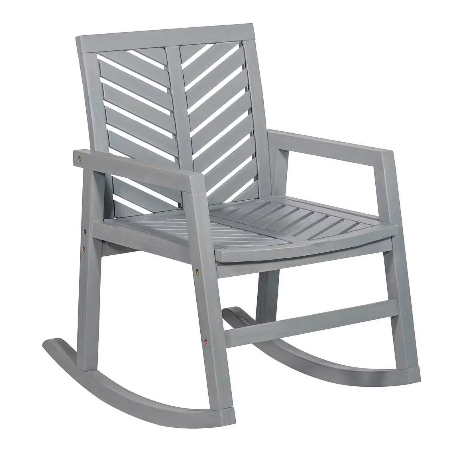 Home Square 2 Piece Patio Set with Rocking Chair and End Table in Gray Wash