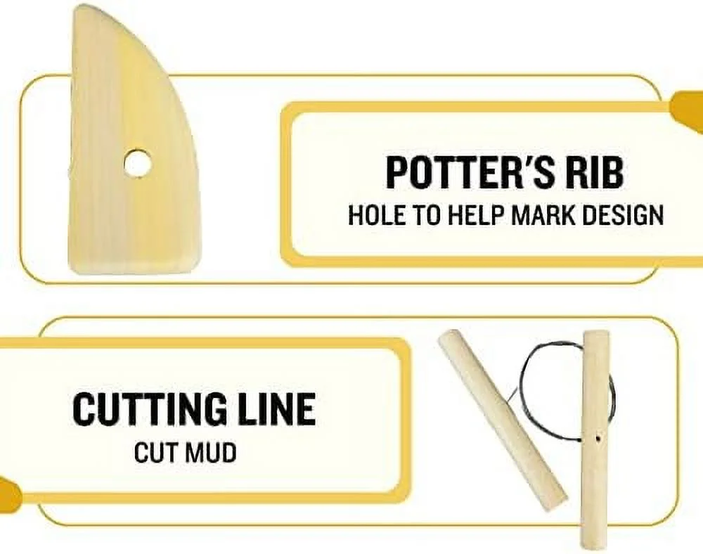 Best 8 Piece | Wheel Throwing Pottery Tool Kit | Ceramic Clay Tools Set | Clay Wax Pottery Tool Kit |Ceramics Wax Carving Sculpting Modeling Tools