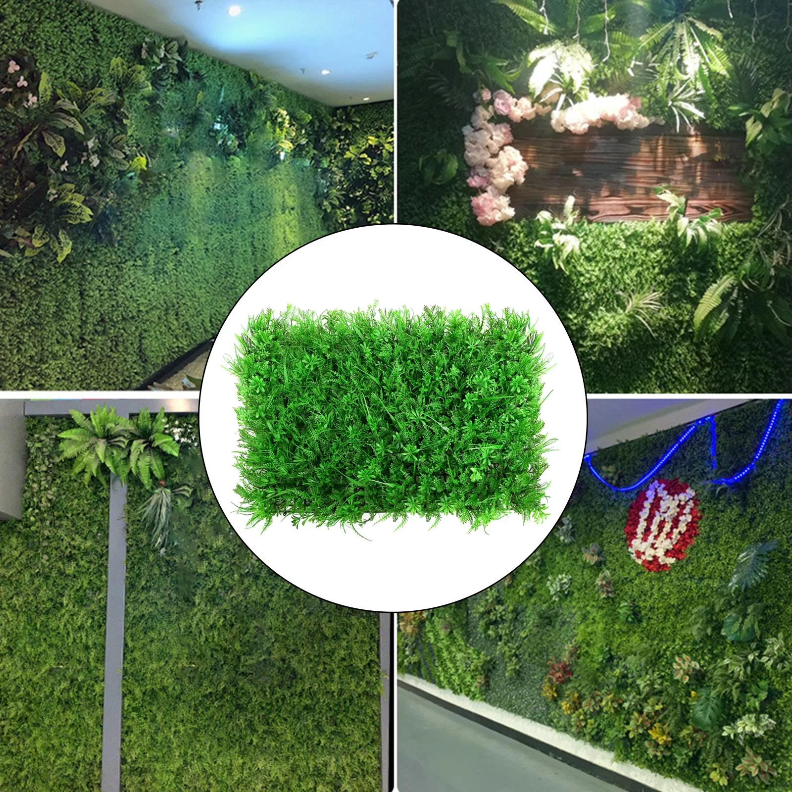 Artificial Hedge Panel Backdrop Privacy Fence Green Greenery Wall Decorative for Home Stage Indoor Outdoor Backyard Decor ,