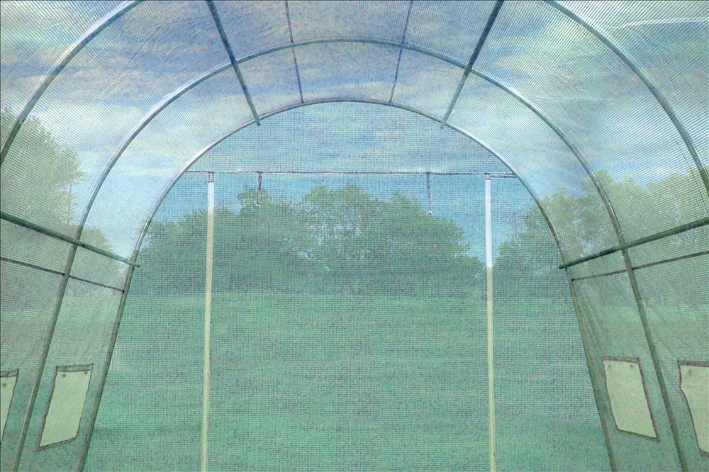DELTA Canopies - 33' x 13' - Green - Walk-In Tunnel Hot Greenhouse