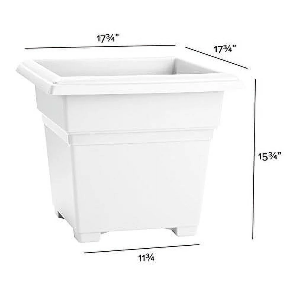 26182 Countryside Tub Planter, 18-Inch, White
