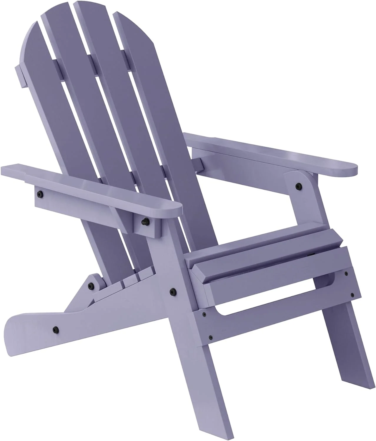 Kids Adirondack Chair, Outdoor Wooden Accent Toddler Adirondack Chair, Folding Adirondack Chair, Comfortable Kids Fire Pit Lounge Chairs for Yard, Garden, Patio (Purple)