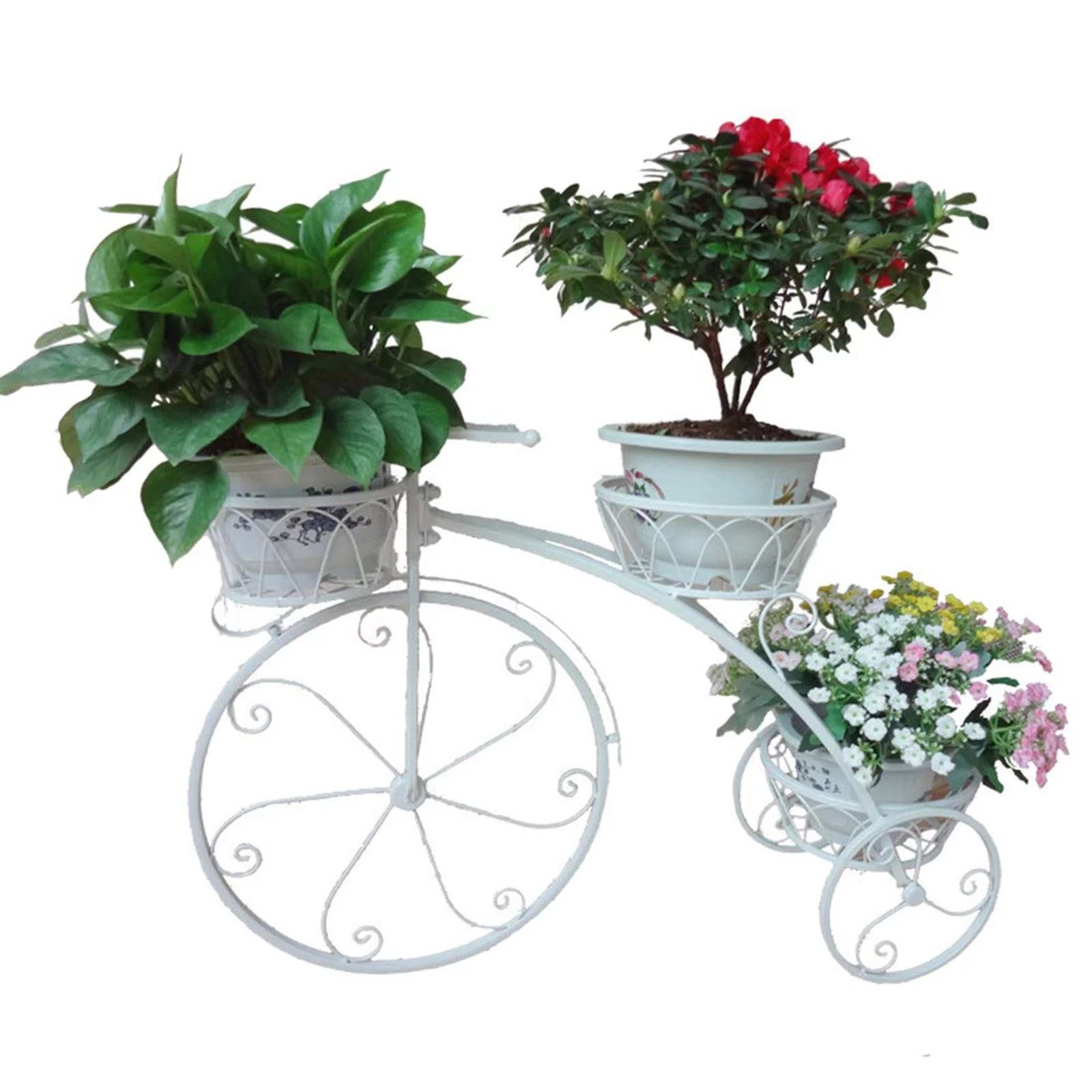 Flower Rack Flower Pot Cart Holder Multipurpose Plant Stand for White