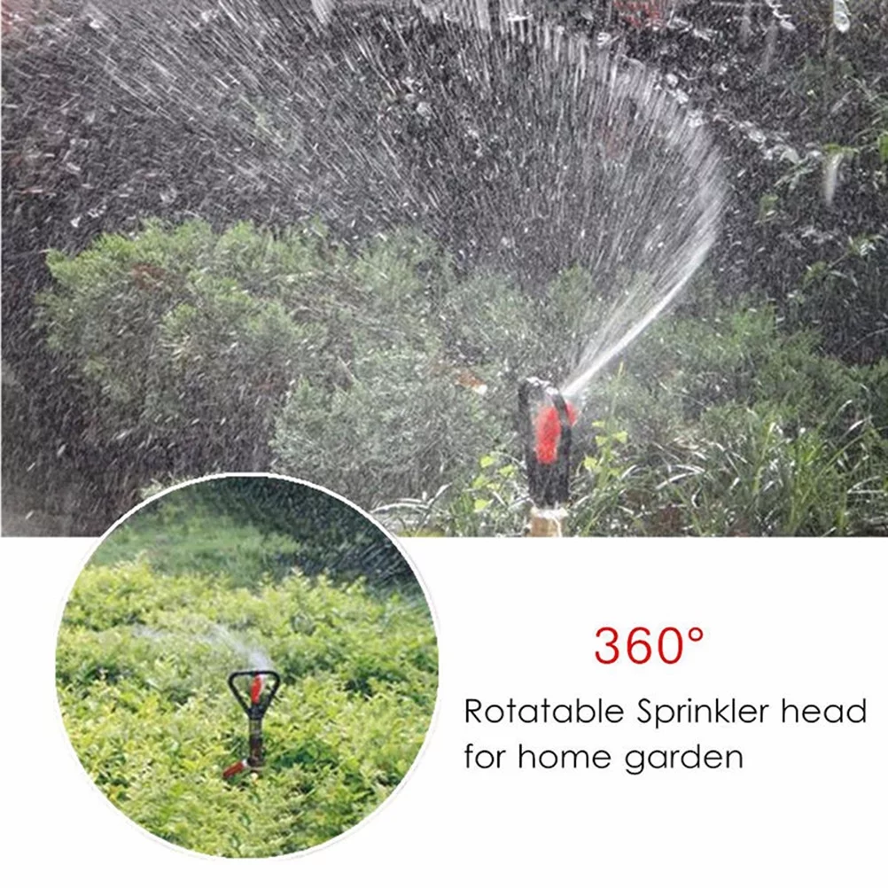 DN15 Yard Garden Lawn Irrigation 360° Rotation Water Sprinkler Head Plastic