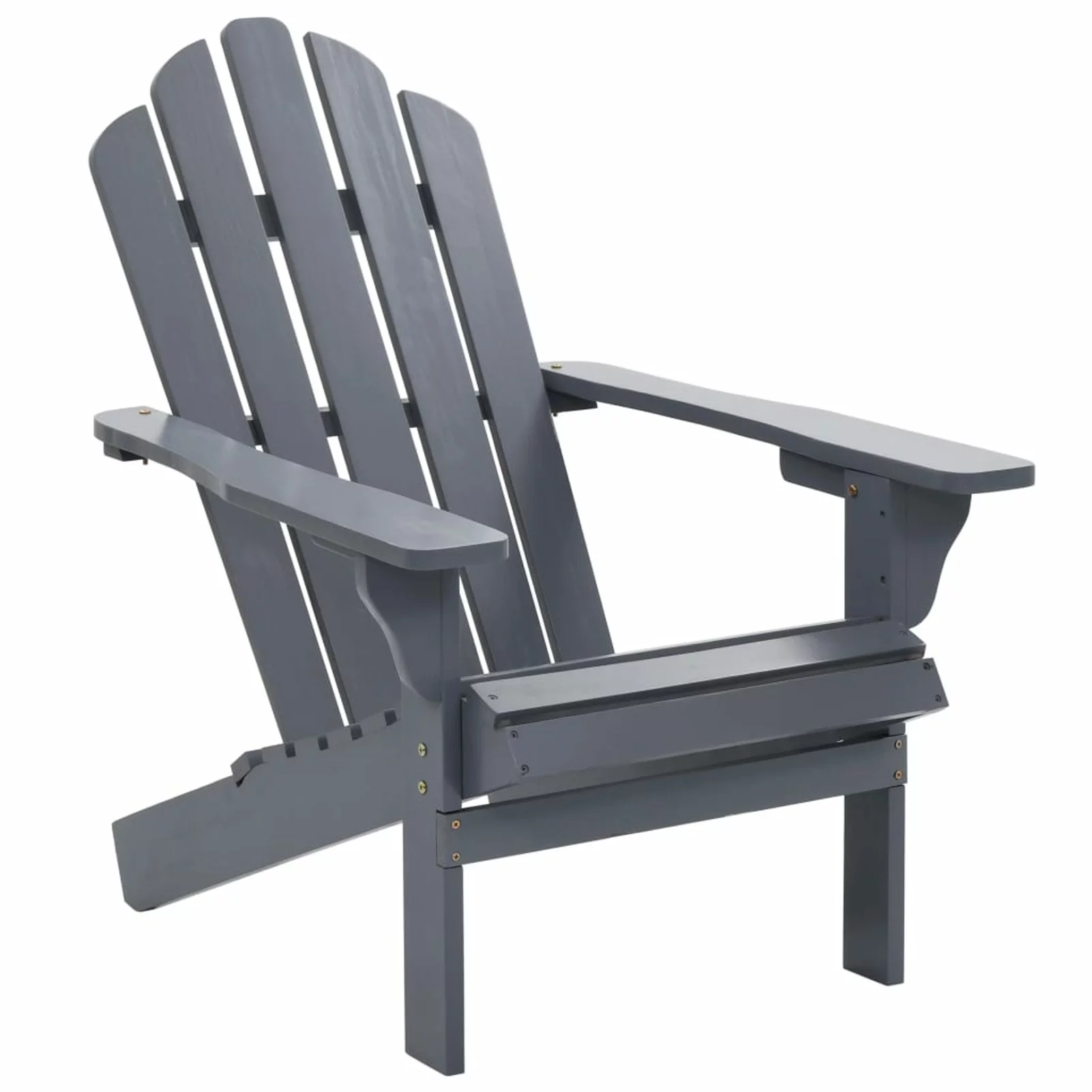 Carevas Patio Chair with Ottoman Wood Gray