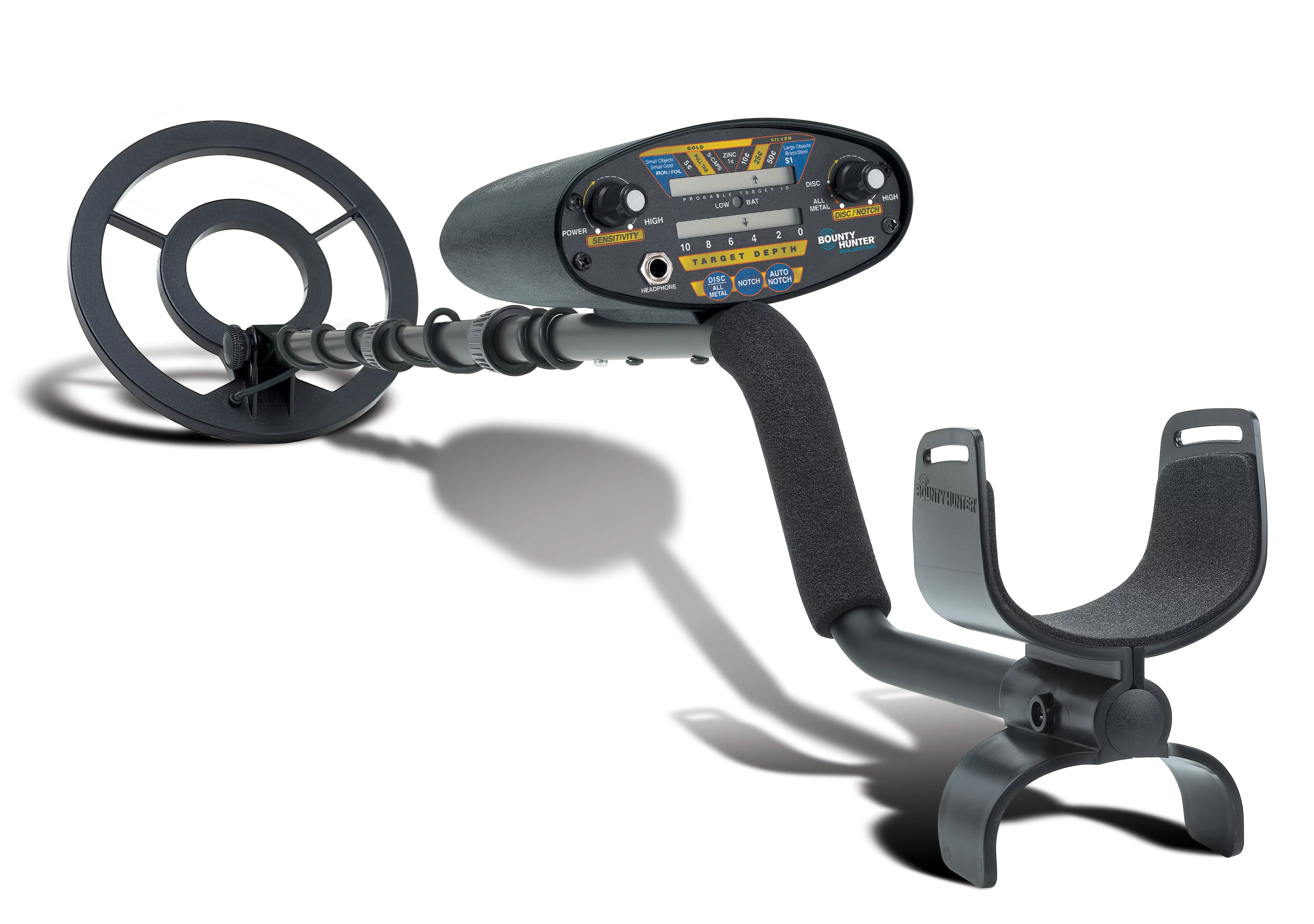 Bounty Hunter Pioneer 202 Metal Detector with Pinpointer, Carry Bag, Pouch and Digger