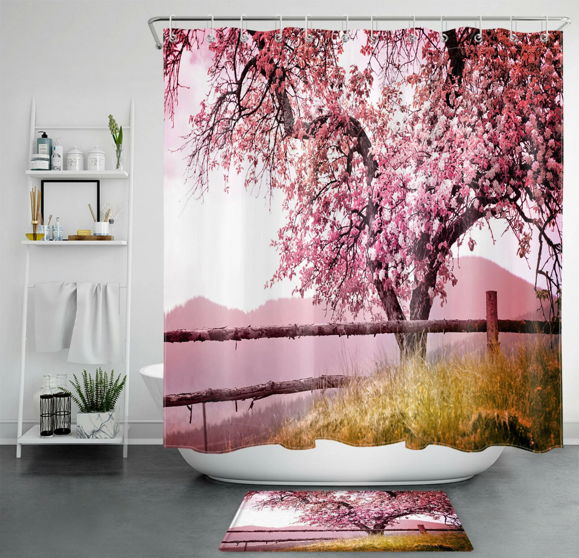Sakura Blossom Serenity Shower Curtain - Bring the Tranquility of Nature into Your Bathroom