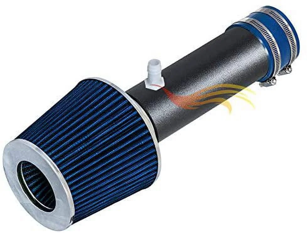 RW SERIES - MATTE BLACK PIPE BLUE - SHORT RAM INTAKE Compatible For 11-14 DODGE AVENGER/JOURNEY/CHRYSLER 200 V6