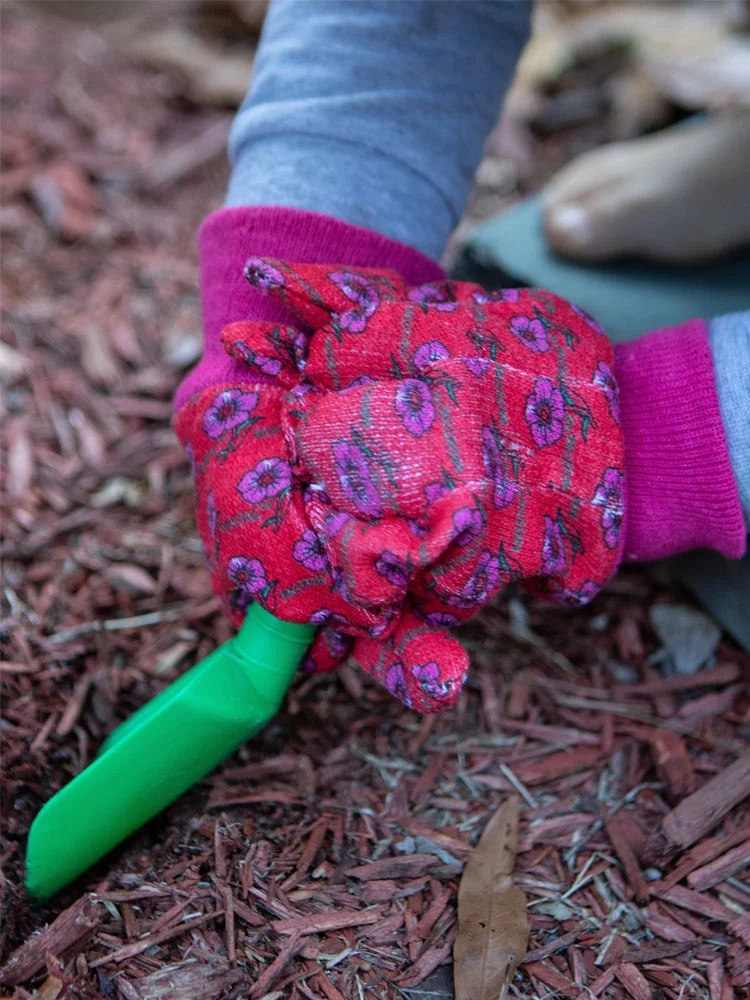 G & F Soft Jersey Kids Blue Green Color Garden Gloves 1823, Durable & Safe, 3 Pairs