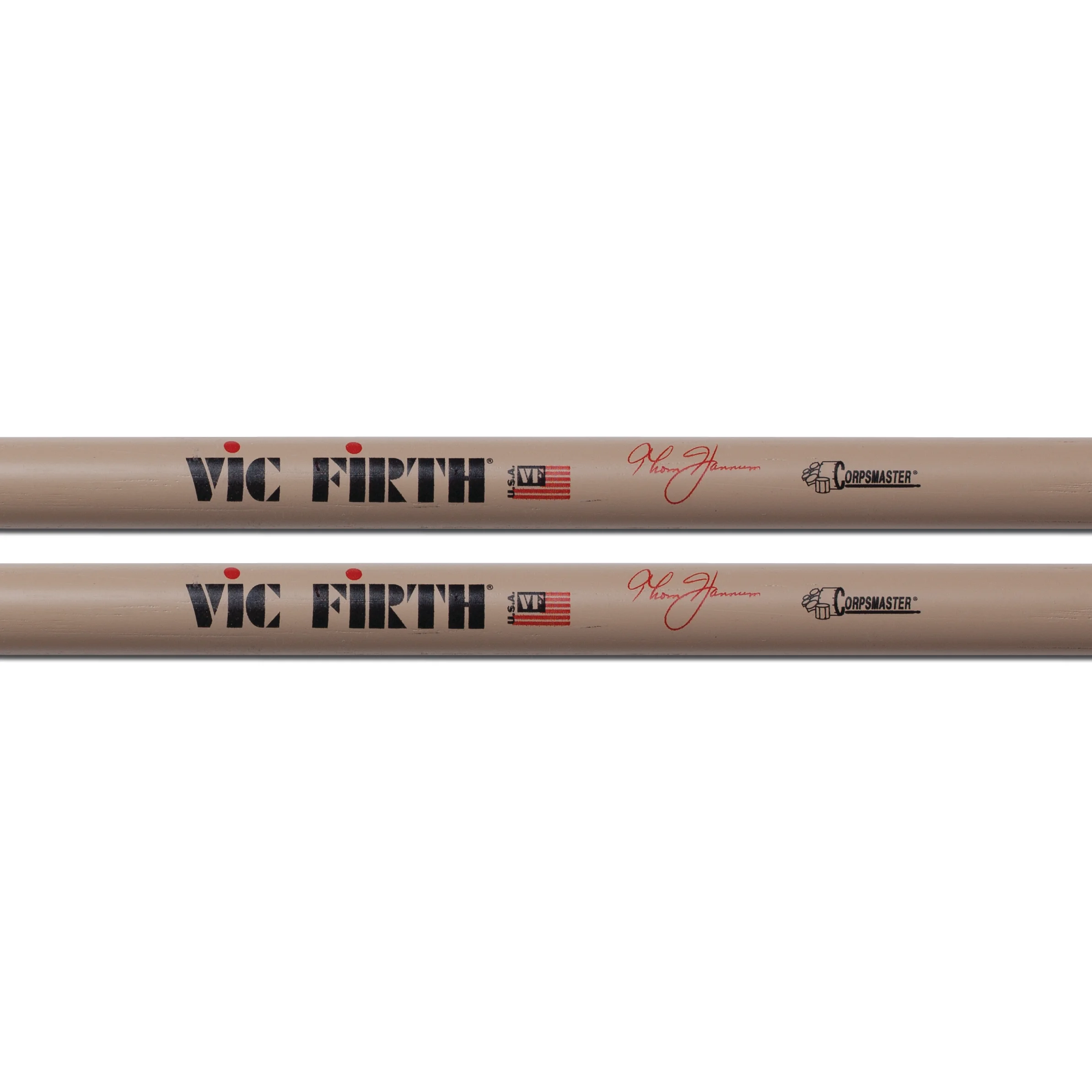Vic Firth STH Corpsmaster Thom Hannum Wood Tip Snare Drumsticks