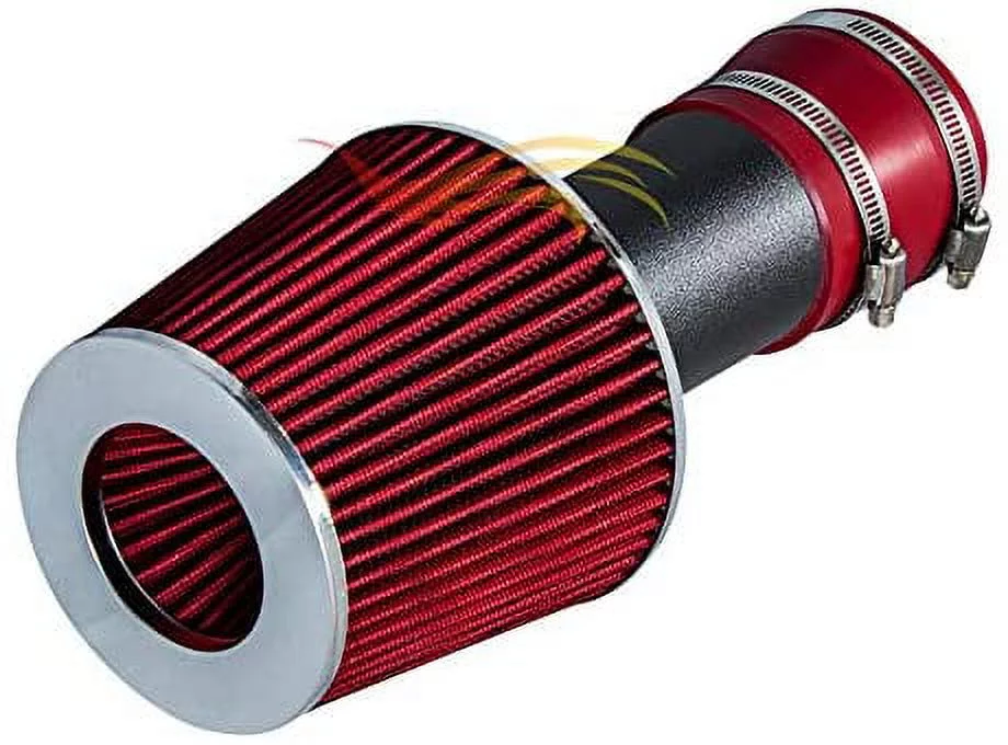RW SERIES - MATTE BLACK PIPE RED - SHORT RAM INTAKE Compatible For CHEVY MONTE CARLO/IMPALA/PONTIAC GRAND PRIX
