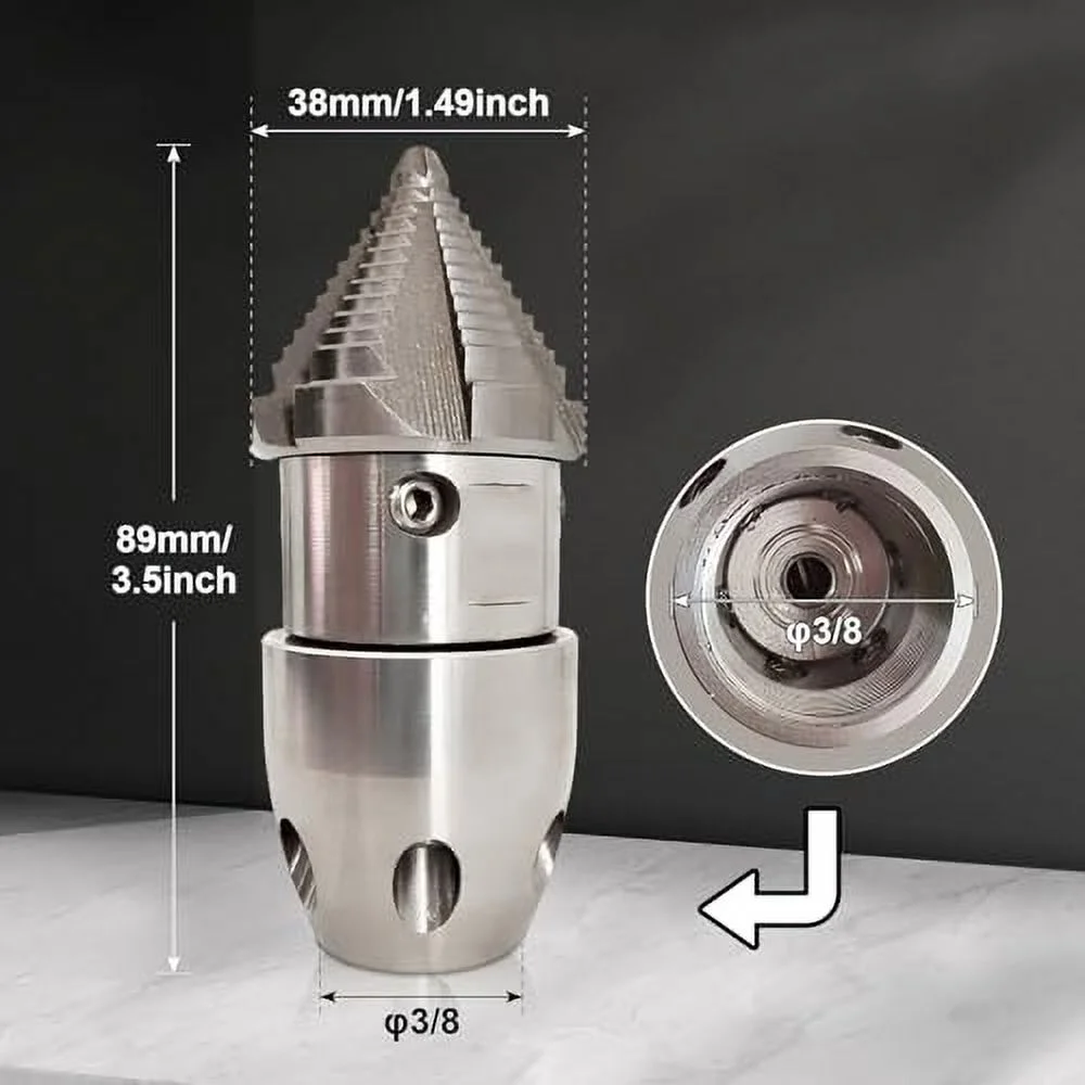 Sewer Jetter Nozzle Cleaning Nozzle 1/2 Adapter Nozzles High Pressure Universal M22 Washing Pipe Unclogging Water Sprinkler Accessories, 3/8
