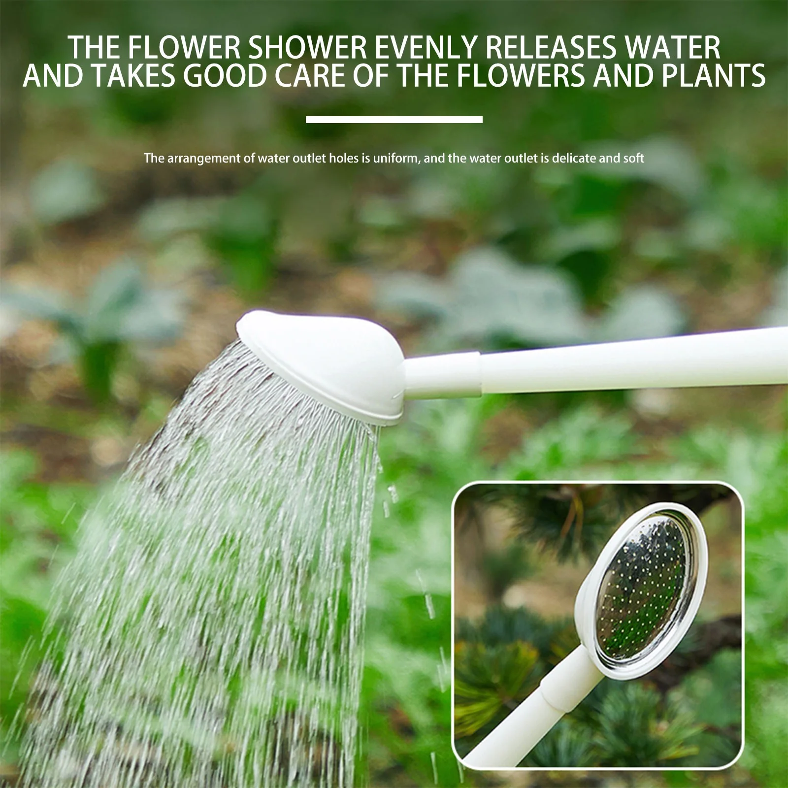 Watering Mat Watering Pot Sprinkler Long Mouth Thickened Sprinkler Vegetable Blow Molding Garden Flower Sprinkler 4L Metal Sprinkler