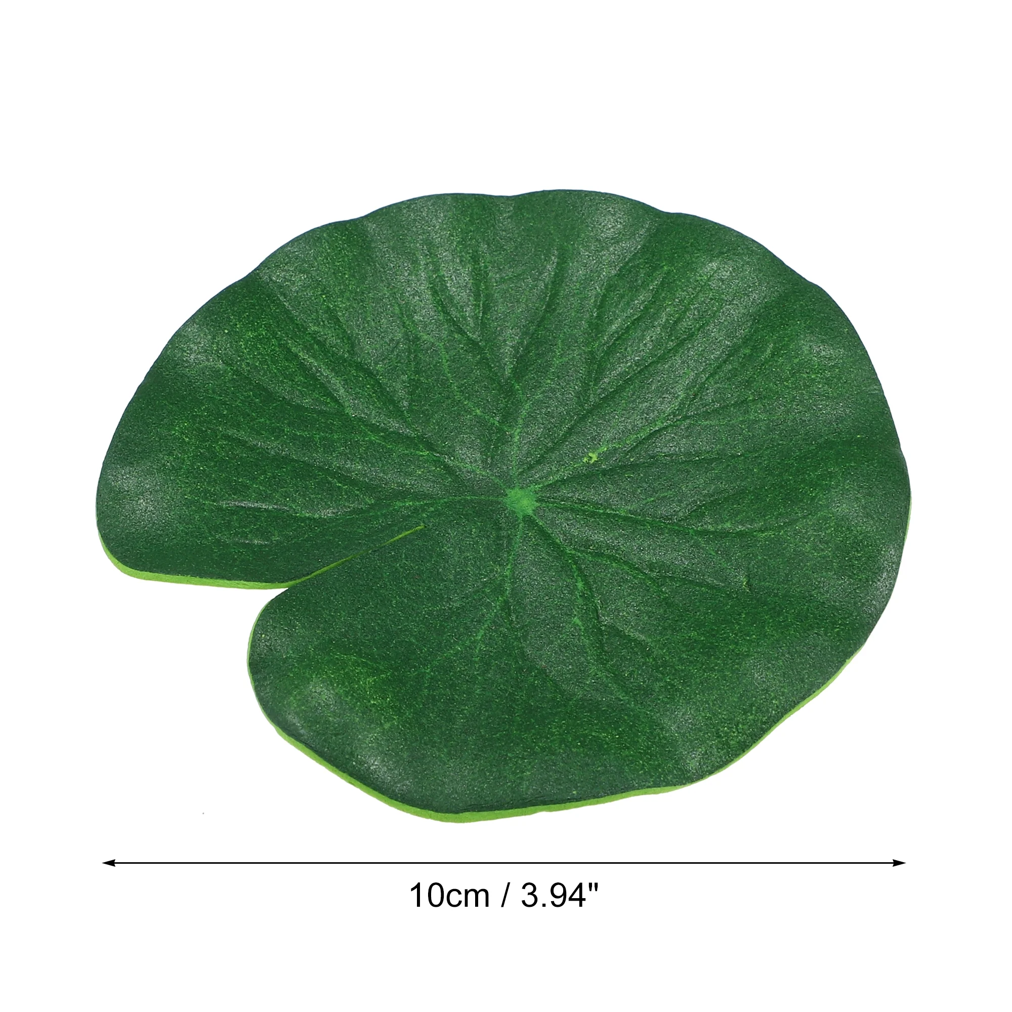 Unique Bargains 1pcs Garden Ponds Pool Decoration Artificial Lotus Leaves Green 3.9“