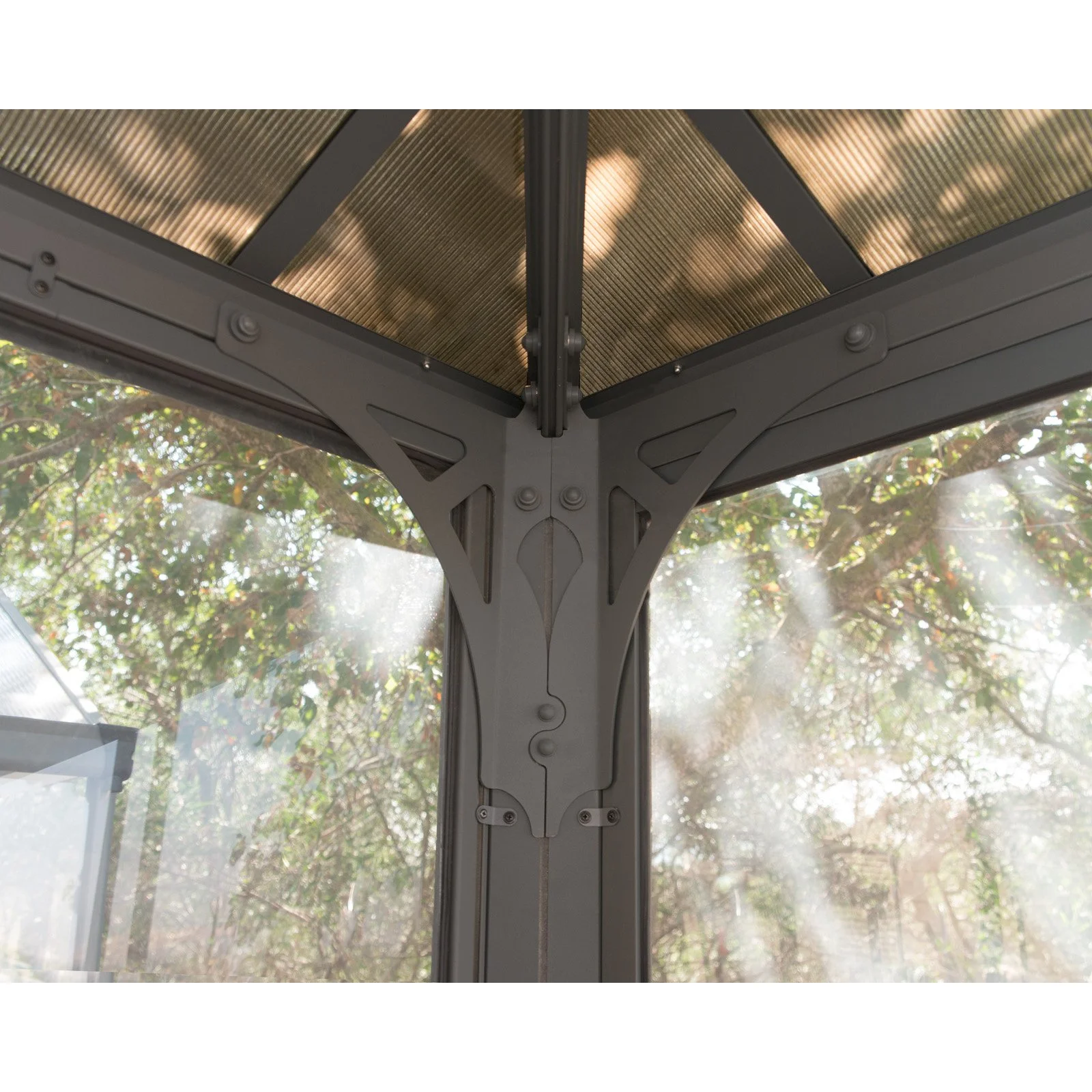 Palram - Canopia Garda 20' x 20' Polycarbonate/Aluminum Enclosed Gazebo - Gray/Bronze