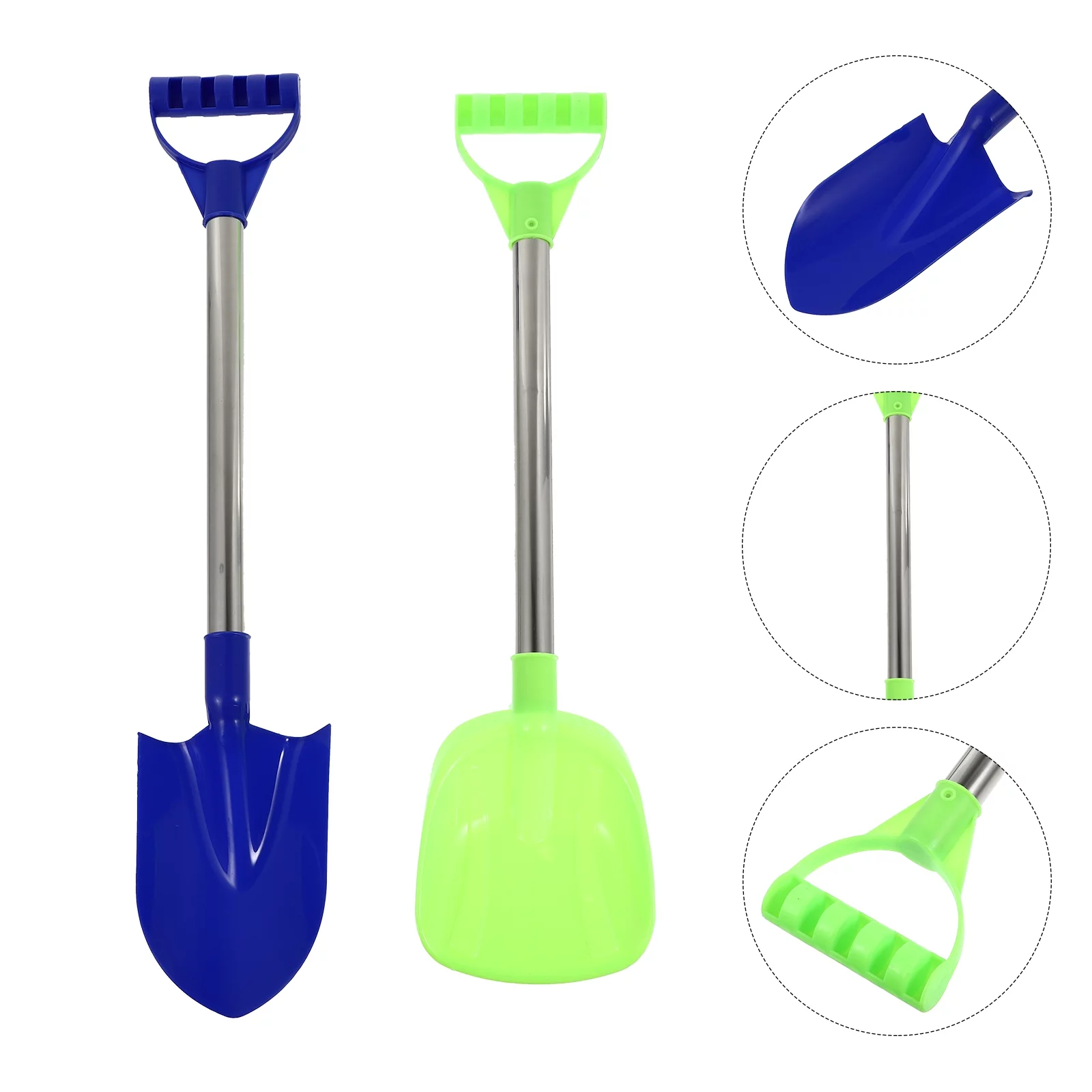 Qumonin Beach Shovels 2pcs Sand & Snow Toys 50cm Kids Shovel