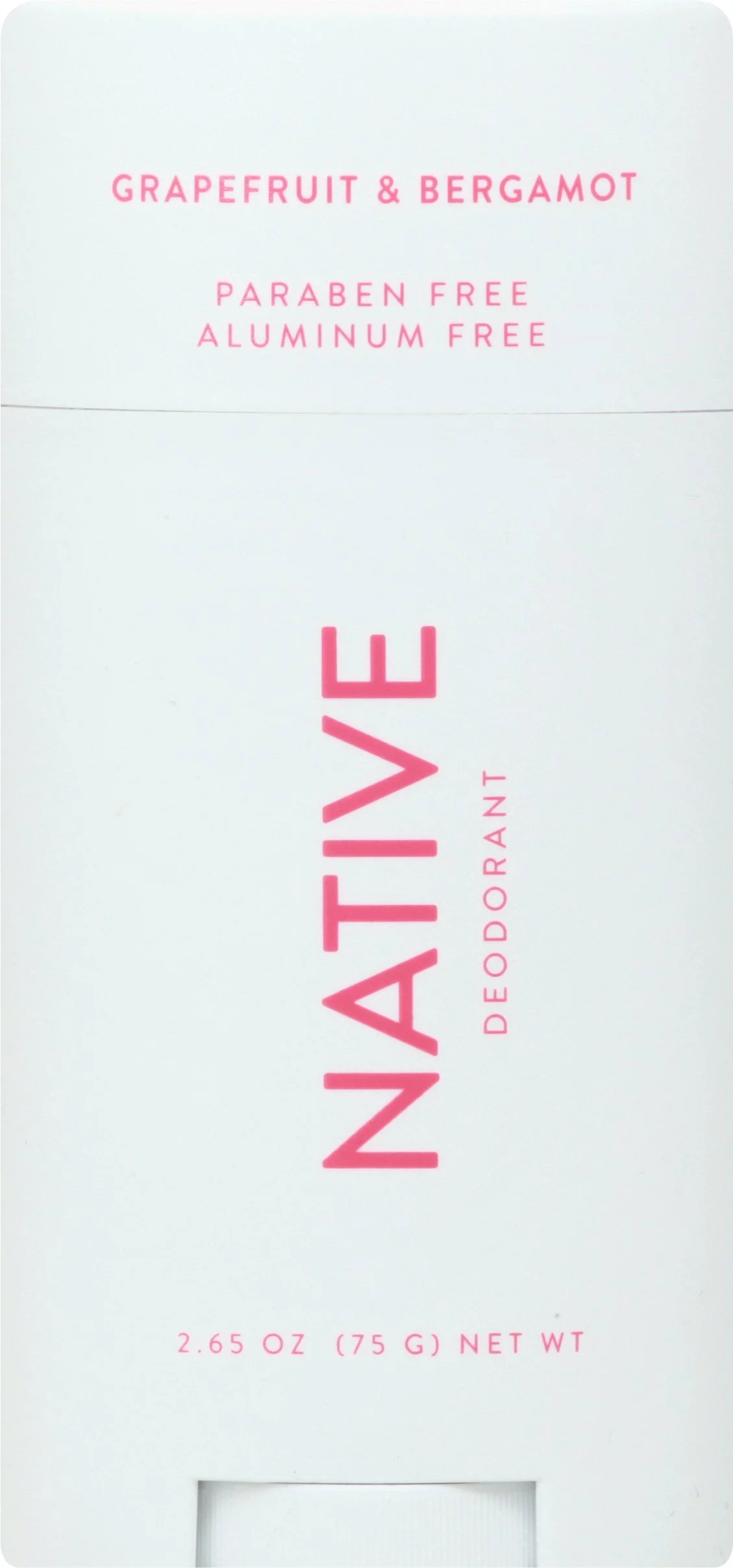 Native Deodorant, Grapefruit & Bergamot, Aluminum Free, for Women and Men, 2.65 oz