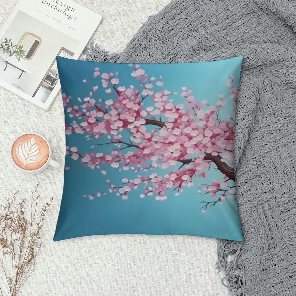 COMIO Cherry Blossoms Body Pillow Cover Pink Flowers Plum Branch Cherry Blossom Flower Pillow Case Protector with Zipper Decorative Soft Bed Pillowcases for Bedroom