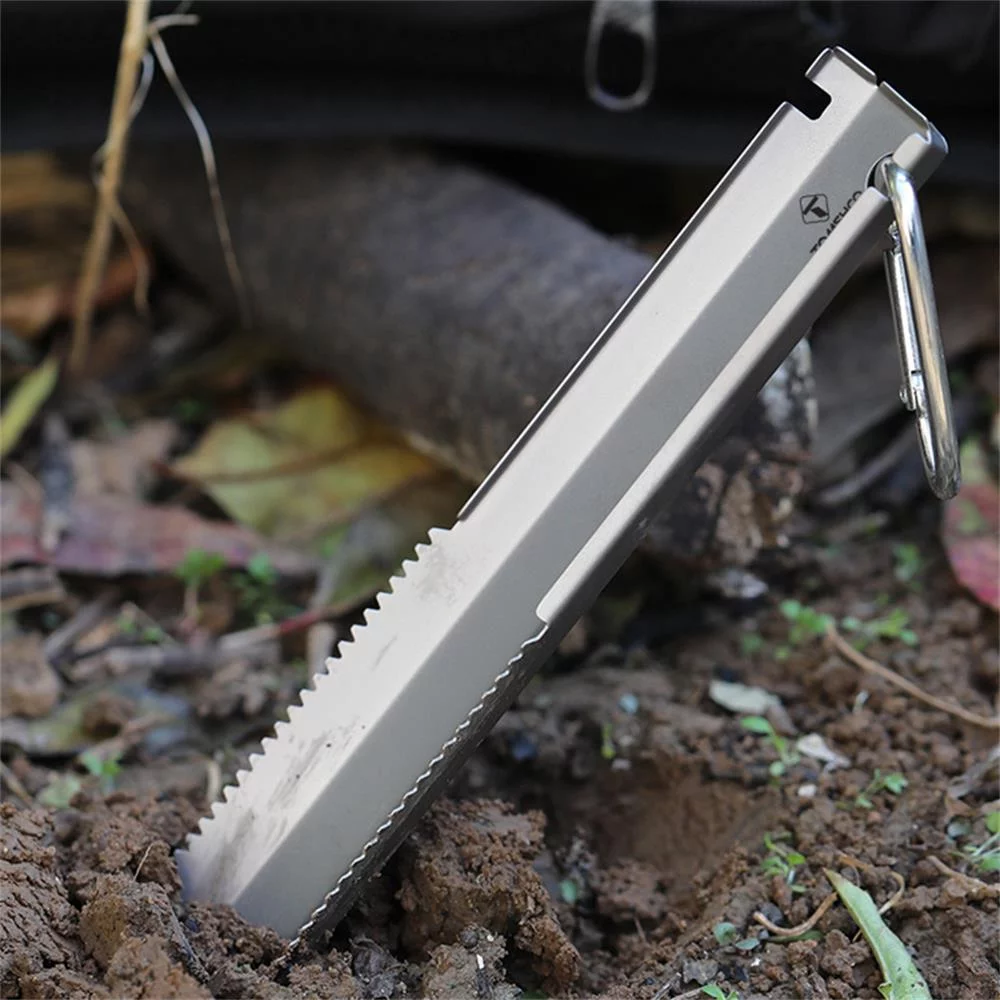TOMSHOO Titanium Camping Shovel Lightweight and Versatile Tool for Outdoor Activities