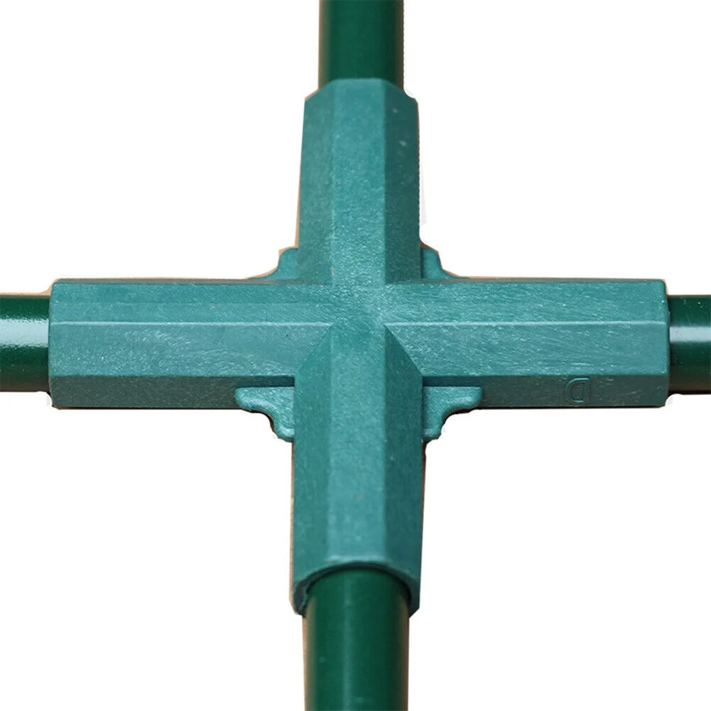 1/2/4x Greenhouse Plant Awning Structure Joints Connector Plastic Pipe Brackets