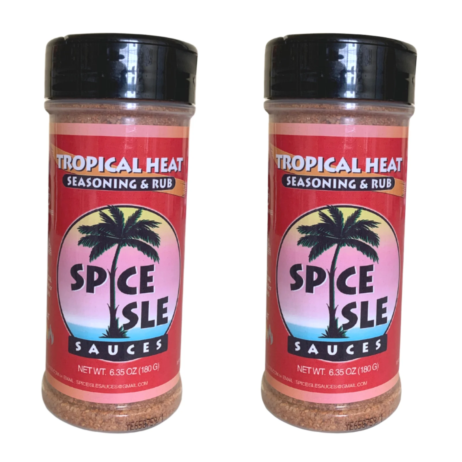Spice Isle Sauces Tropical Heat Seasoning/Rub 2-pack, Spicy Caribbean Seasoning Blend with Tamarind, 2-6.35 oz