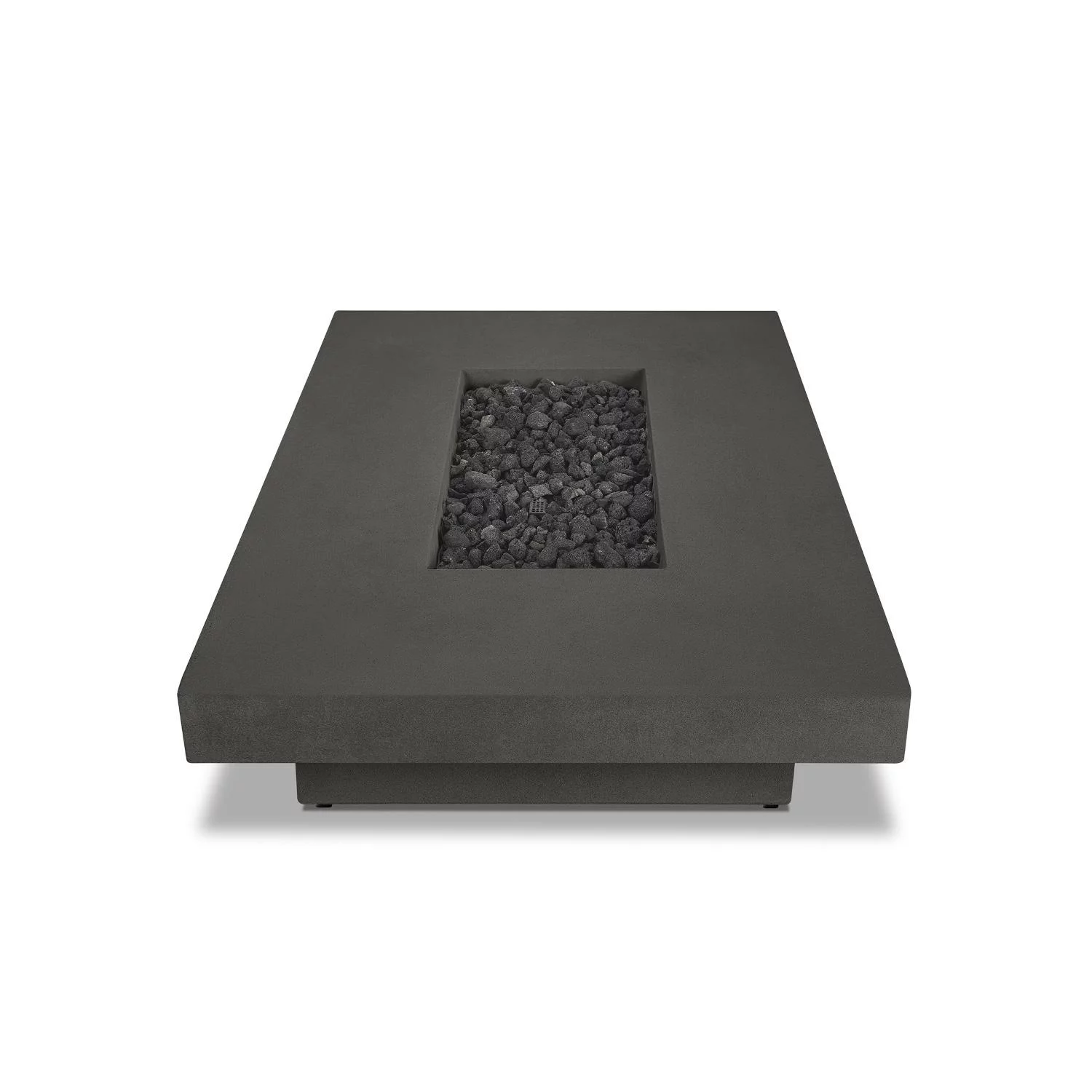 BBQGuys Signature Geneva 60-Inch Rectangle Propane Fire Table - Carbon - 1581LP-CBN