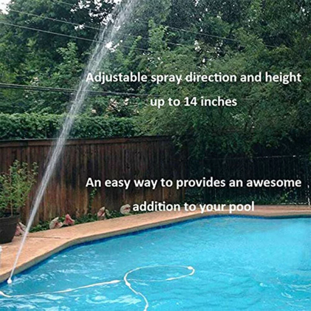Adjustable Waterfall Swimming Pool Fountain Stand Sprayer Hose Replacement Tool