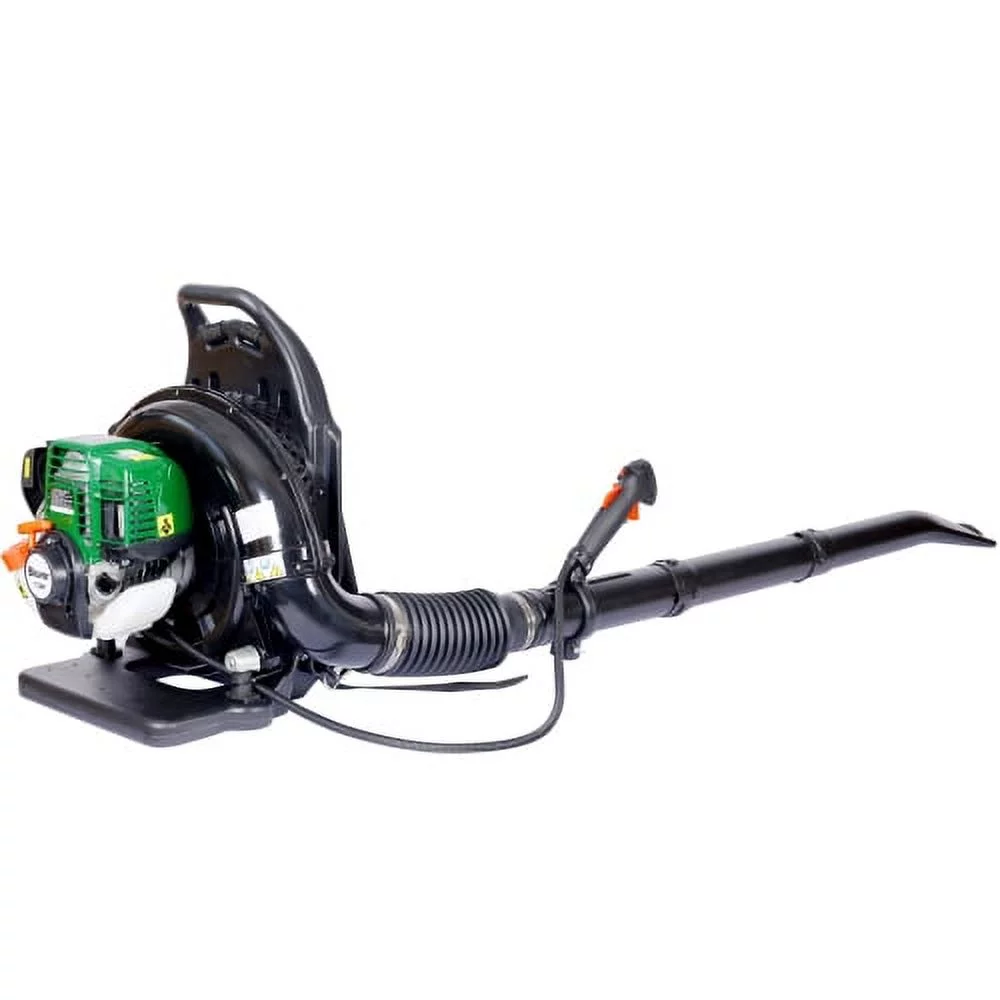 37.7CC 4 Stroke Leaf Blower Backpack with Extention Tube for Snow Blowing and Cleaning, Green (1.5HP 580CFM)