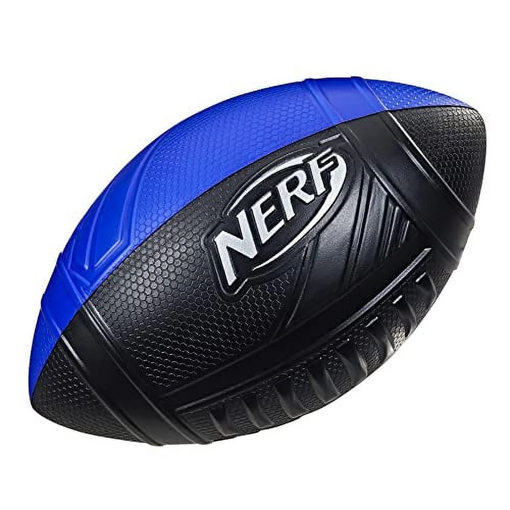 Nerf Pro Grip Football - Classic Foam Ball - Easy to Catch and Throw - Great for Indoor and Outdoor Play - Blue
