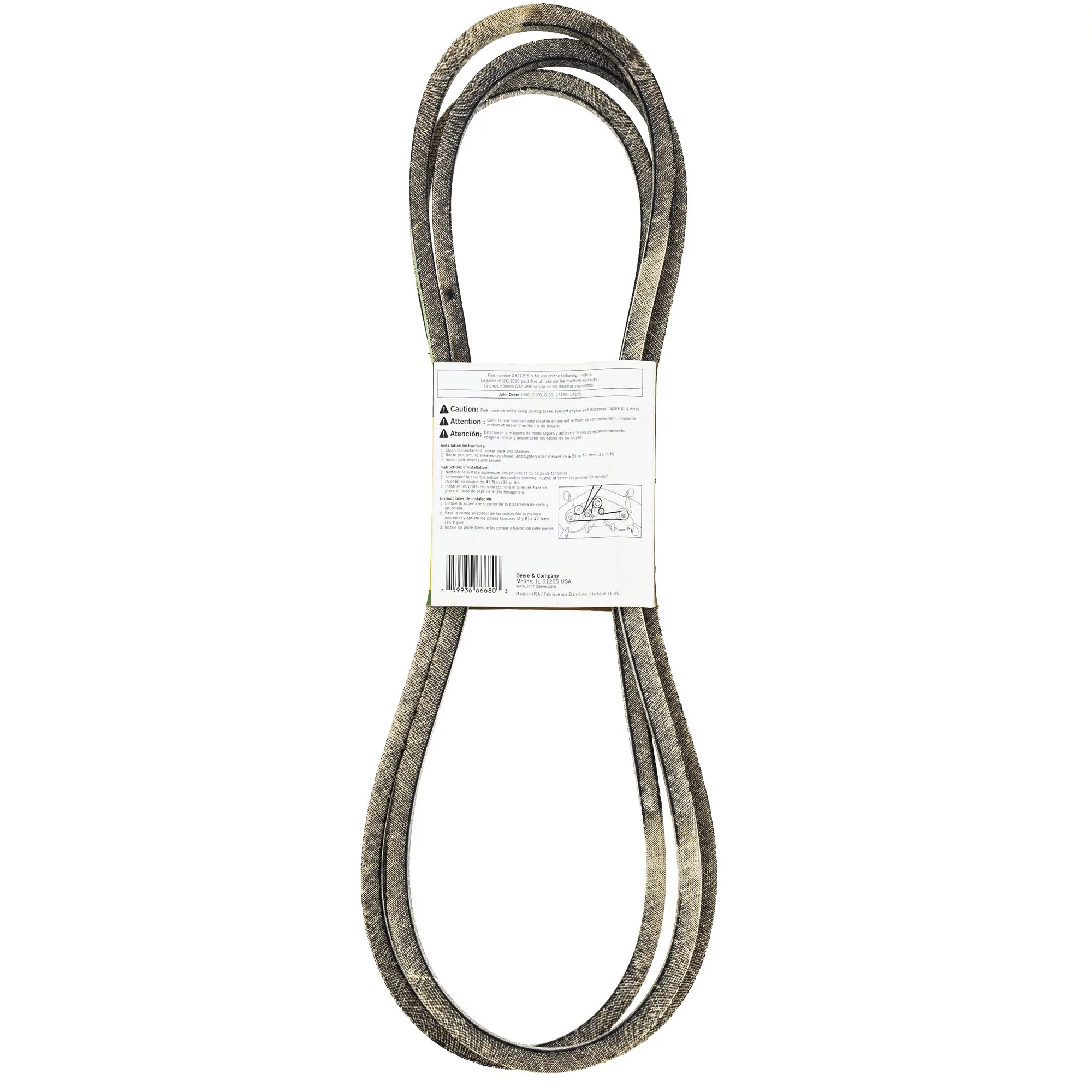 John Deere GX21395 Flat Belt Mower Deck G 110 190 C LA 150 175 D 170 E 180