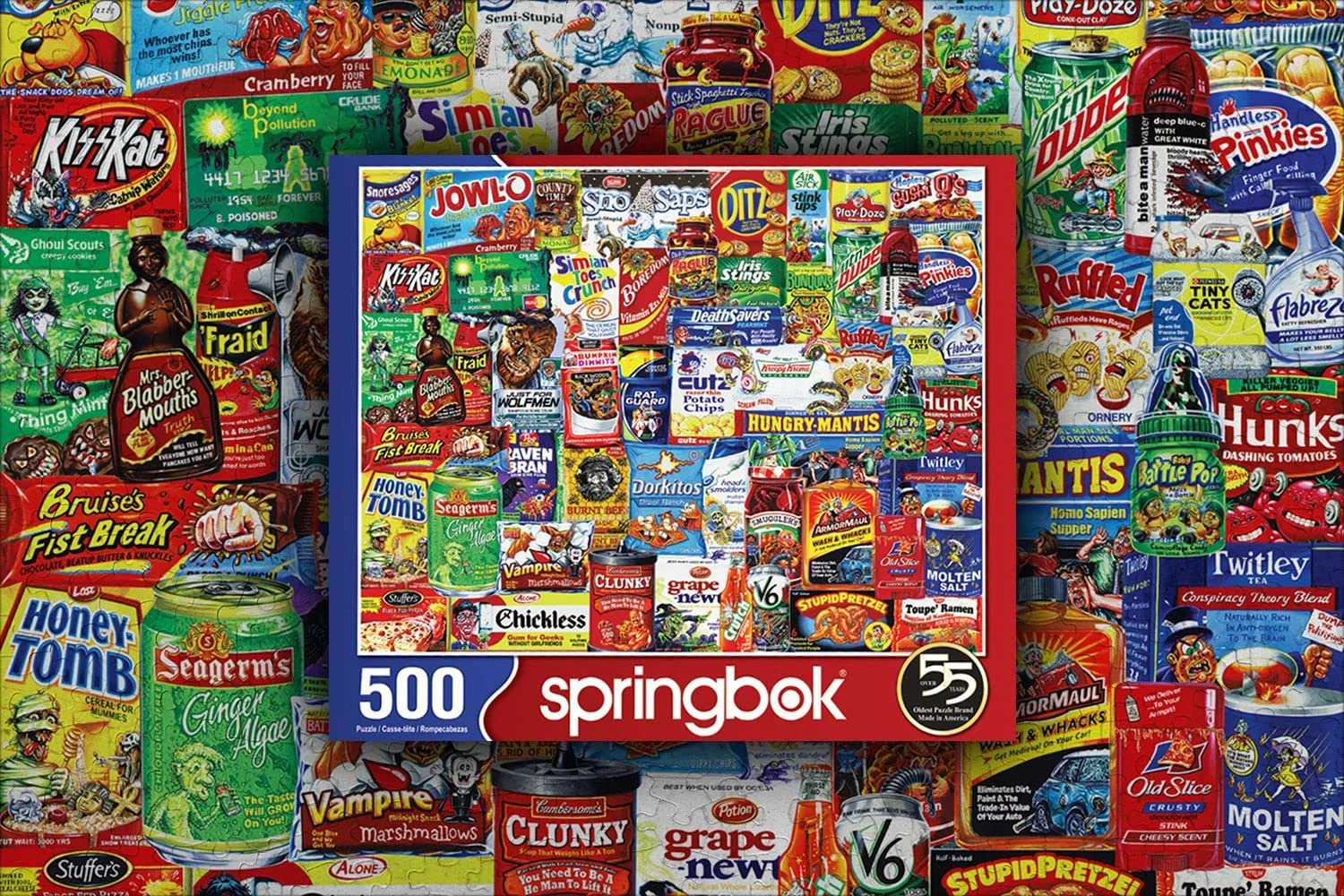 Springbok Puzzles Looney Labels 500 Pieces Jigsaw Puzzle